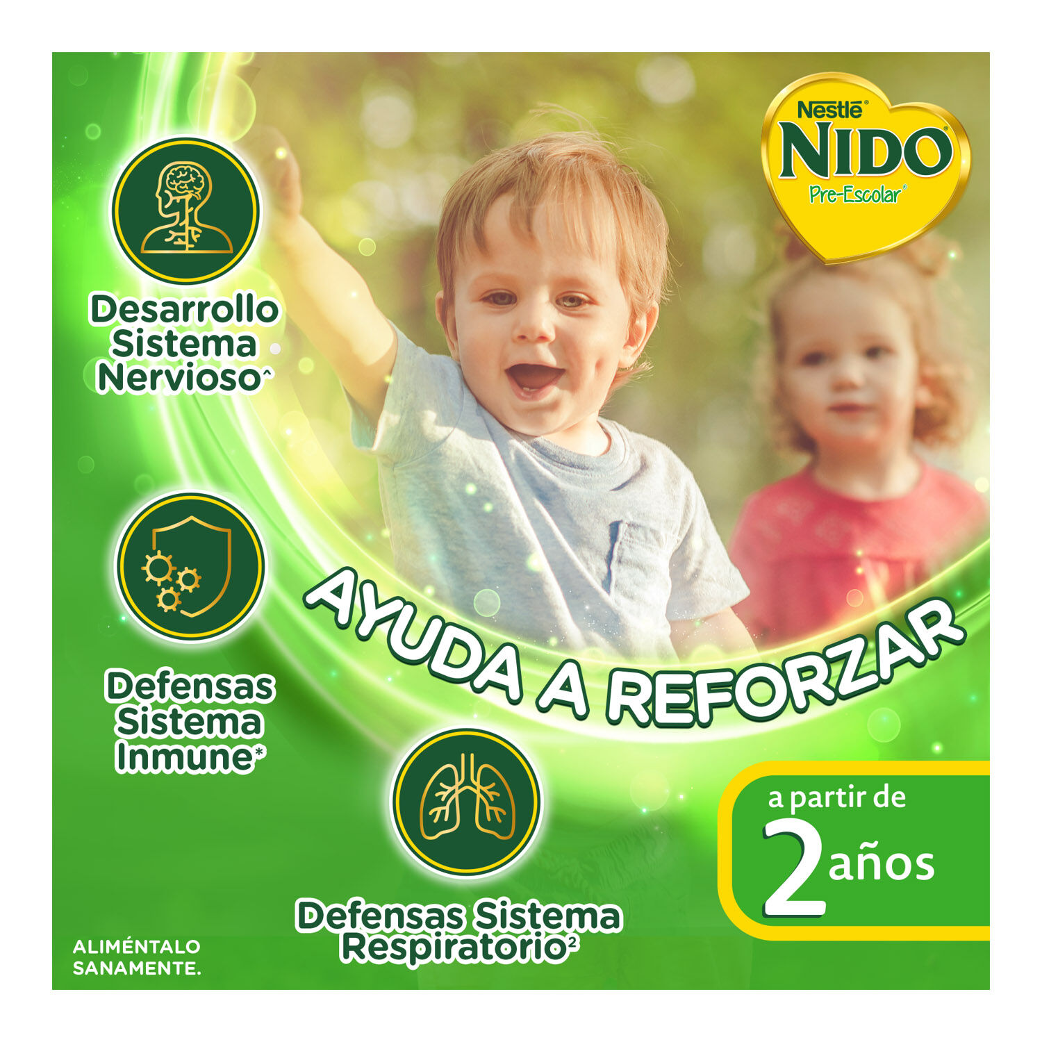 Leche Polvo Pre Escolar 2+ Nido 1.5 Kg