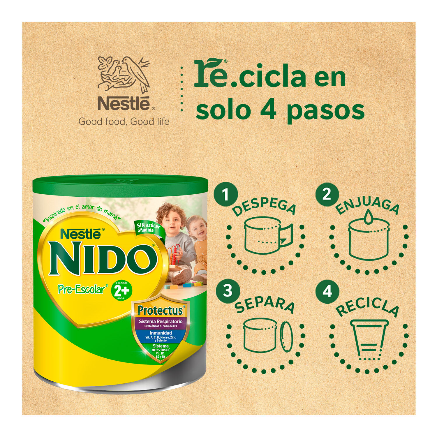 Leche Polvo Pre Escolar 2+ Nido 1.5 Kg