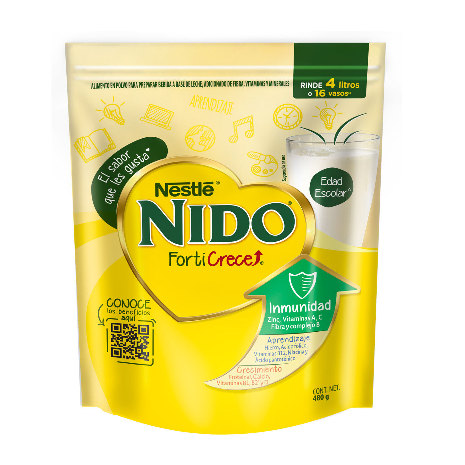 Alimento Lacteo Doy Pack Forticrece Nido 480.0 Gr