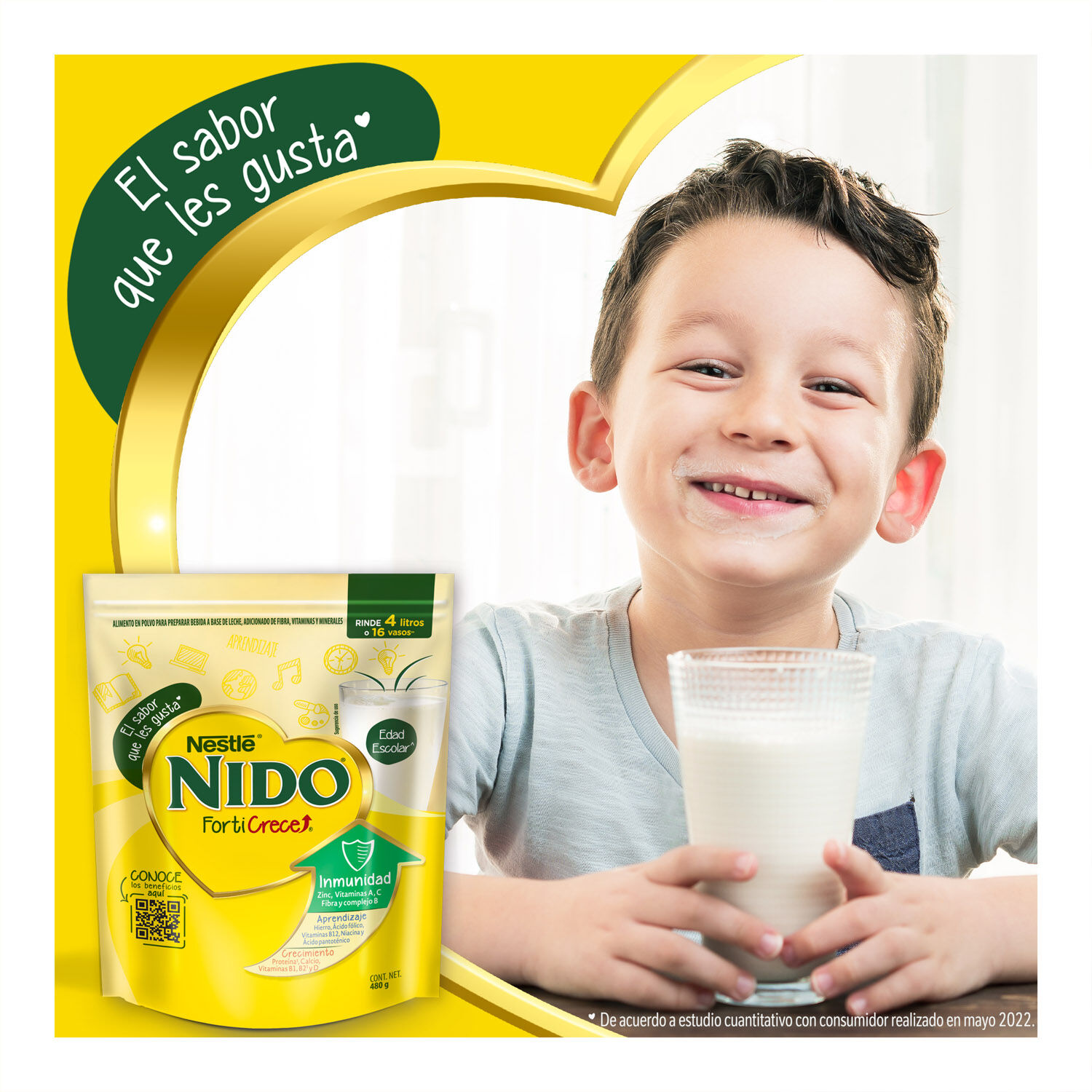 Alimento Lacteo Doy Pack Forticrece Nido 480.0 Gr