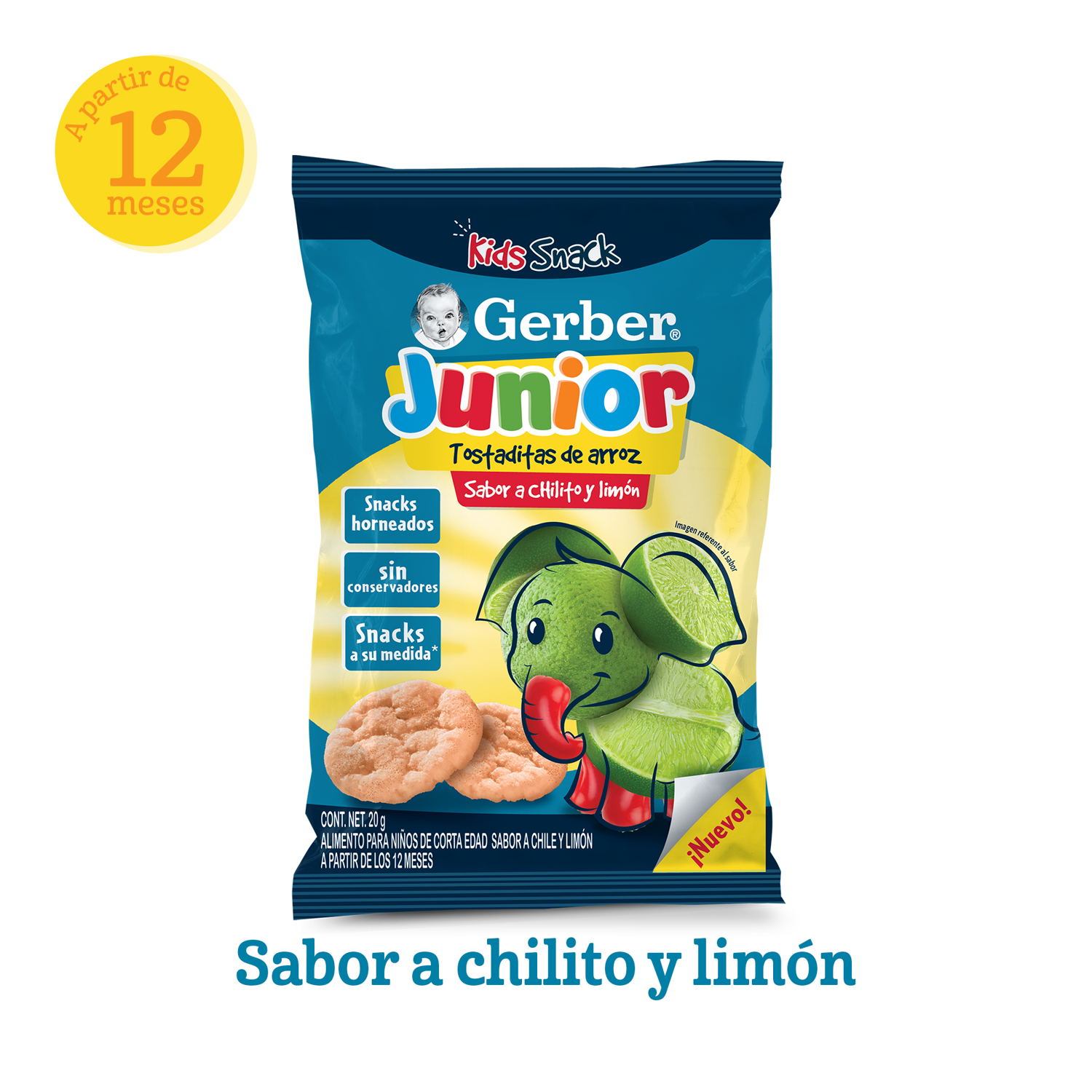 Snacks Junior Tostaditas Con Chile Gerber 20.0 Gr