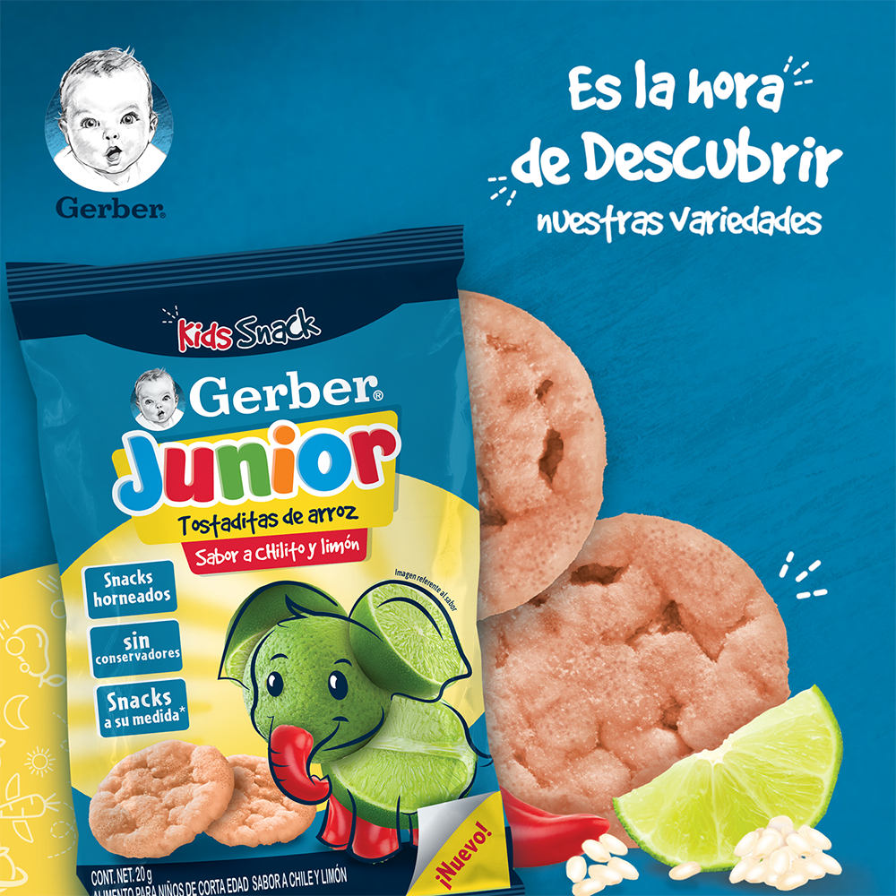 Snacks Junior Tostaditas Con Chile Gerber 20.0 Gr
