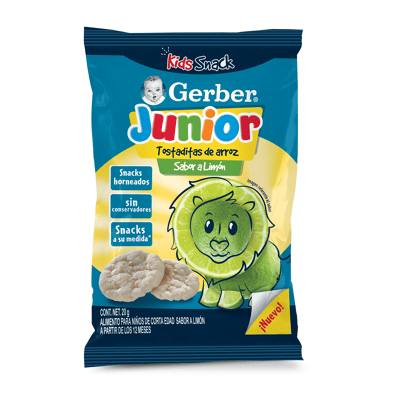 Snacks Junior Tostaditas Sabor Limon Gerber 20.0 Gr