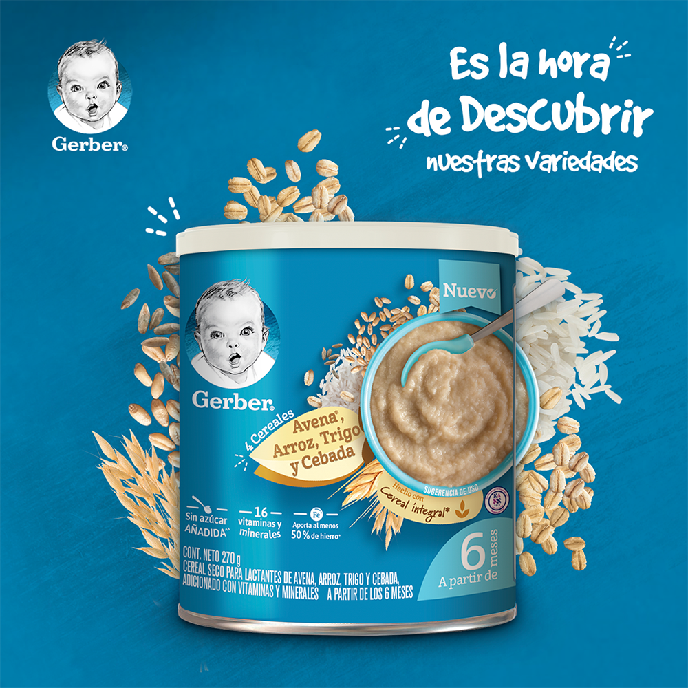 Cereal 2da Etapa 4 Cereales Gerber 270.0 Gr