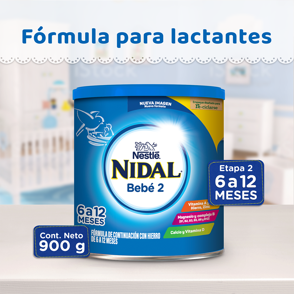 Leche Formula De 6 A 12 Meses Etapa 2 Nidal 900.0 Gr
