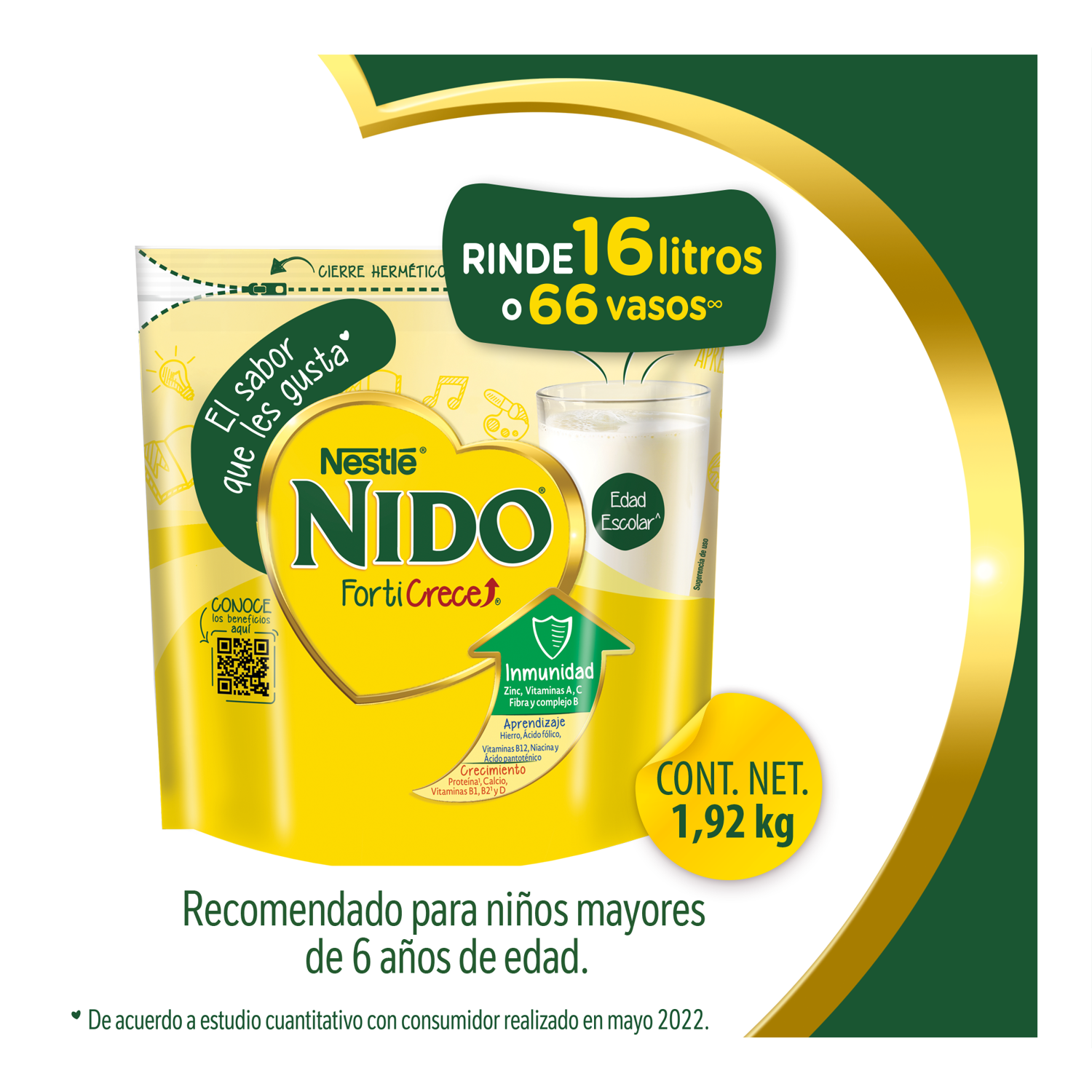 Leche Forticrece Bolsa Nido 1.92 Kg