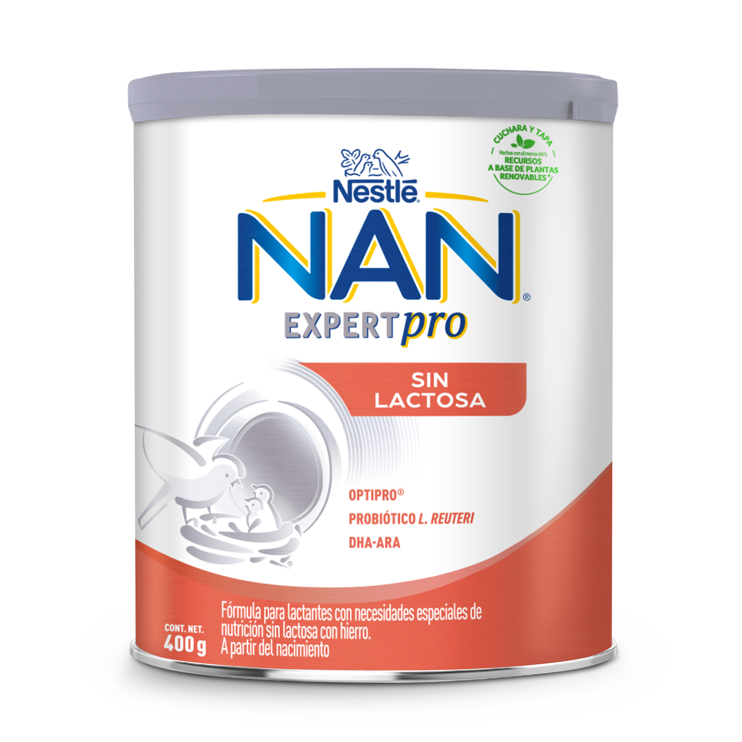 Leche En Polvo Sin Lactosa Nan 400.0 Gr