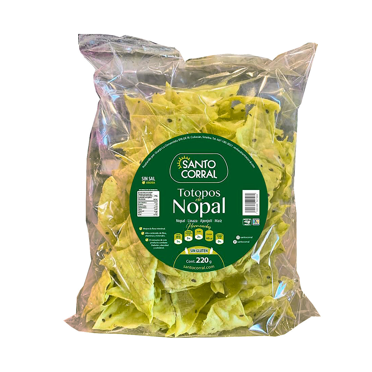 Totopos De Nopal Santo Corral 200 G