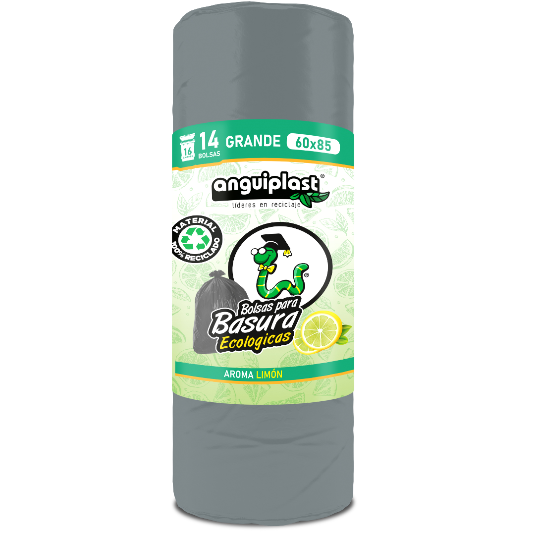 Bolsa Basura Limon Gde 14 Pz Anguiplast 14.0 Pza