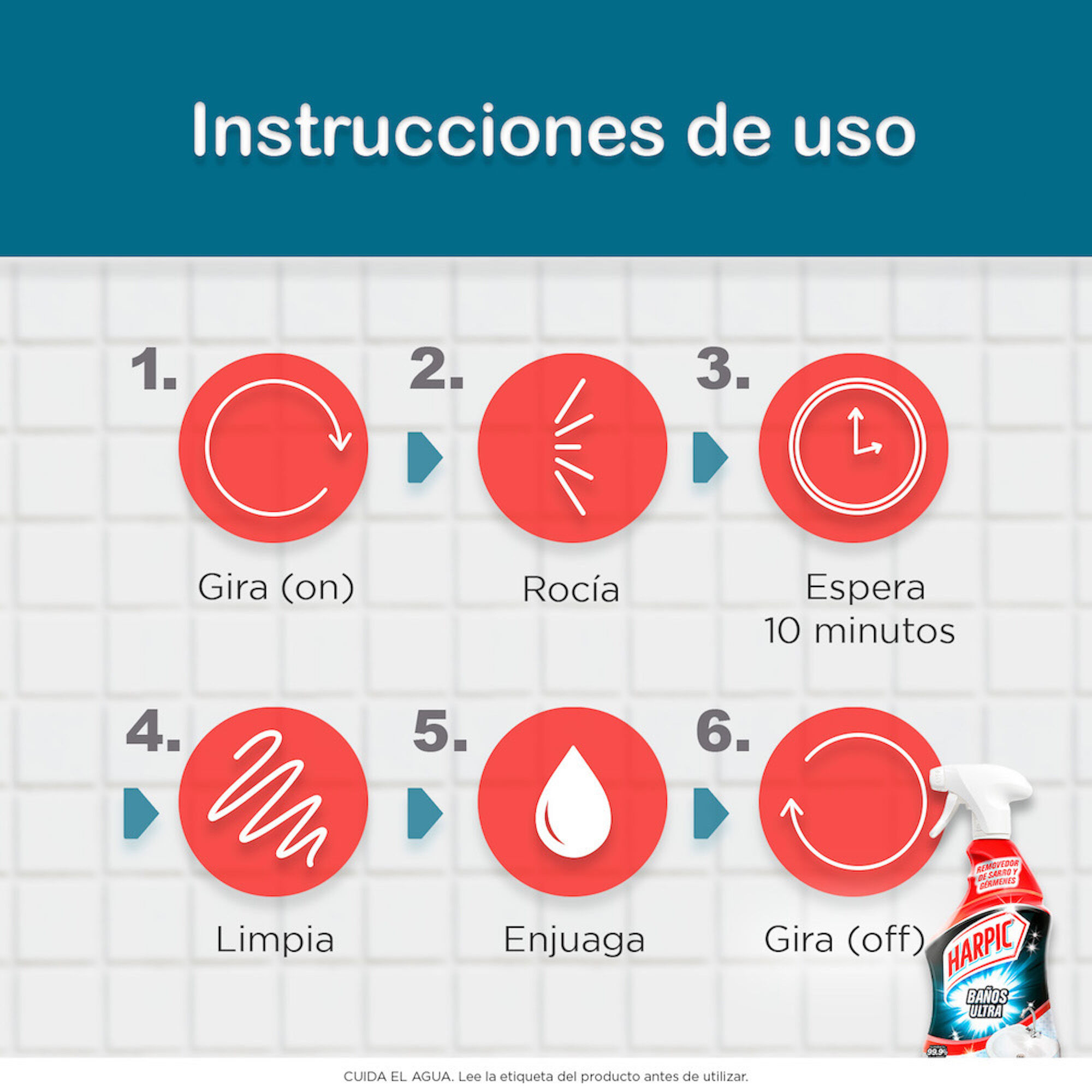 Limpiador Baño Antihongos Ultra Sin Cloro Harpic 650.0