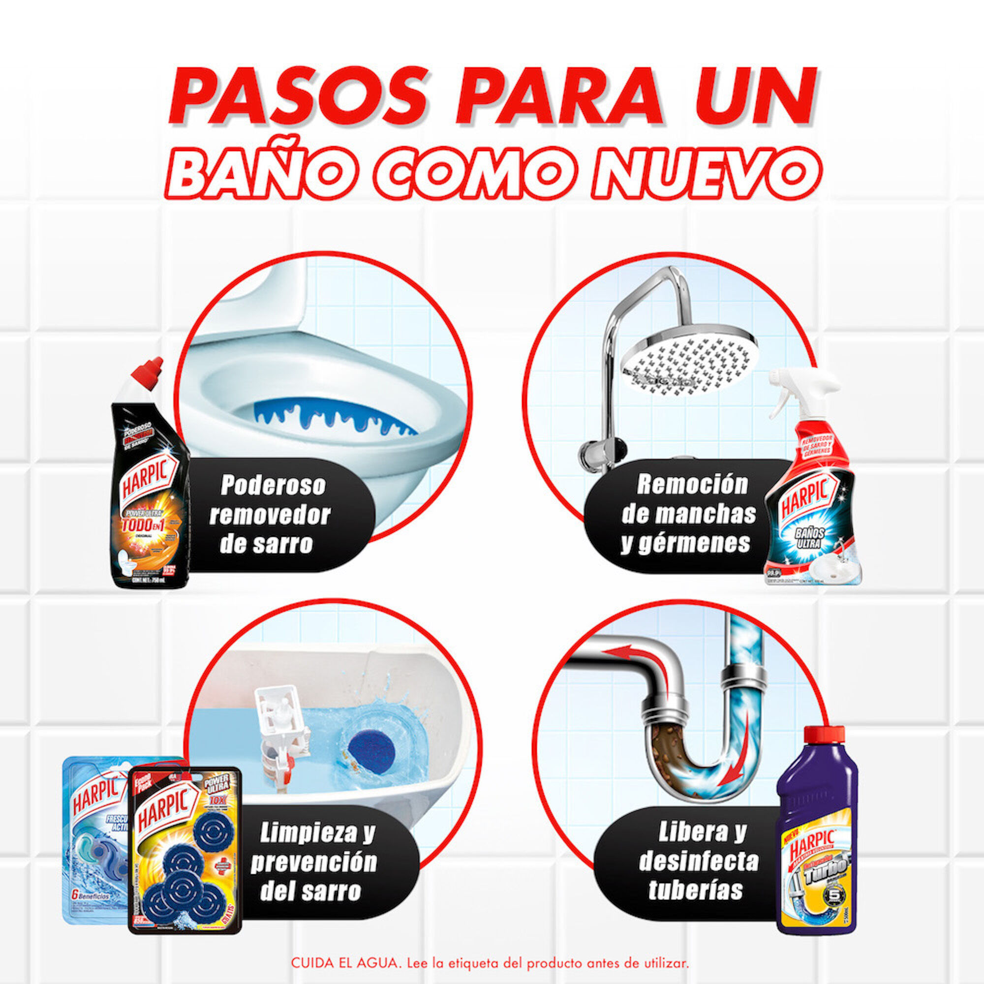 Limpiador Baño Antihongos Ultra Sin Cloro Harpic 650.0
