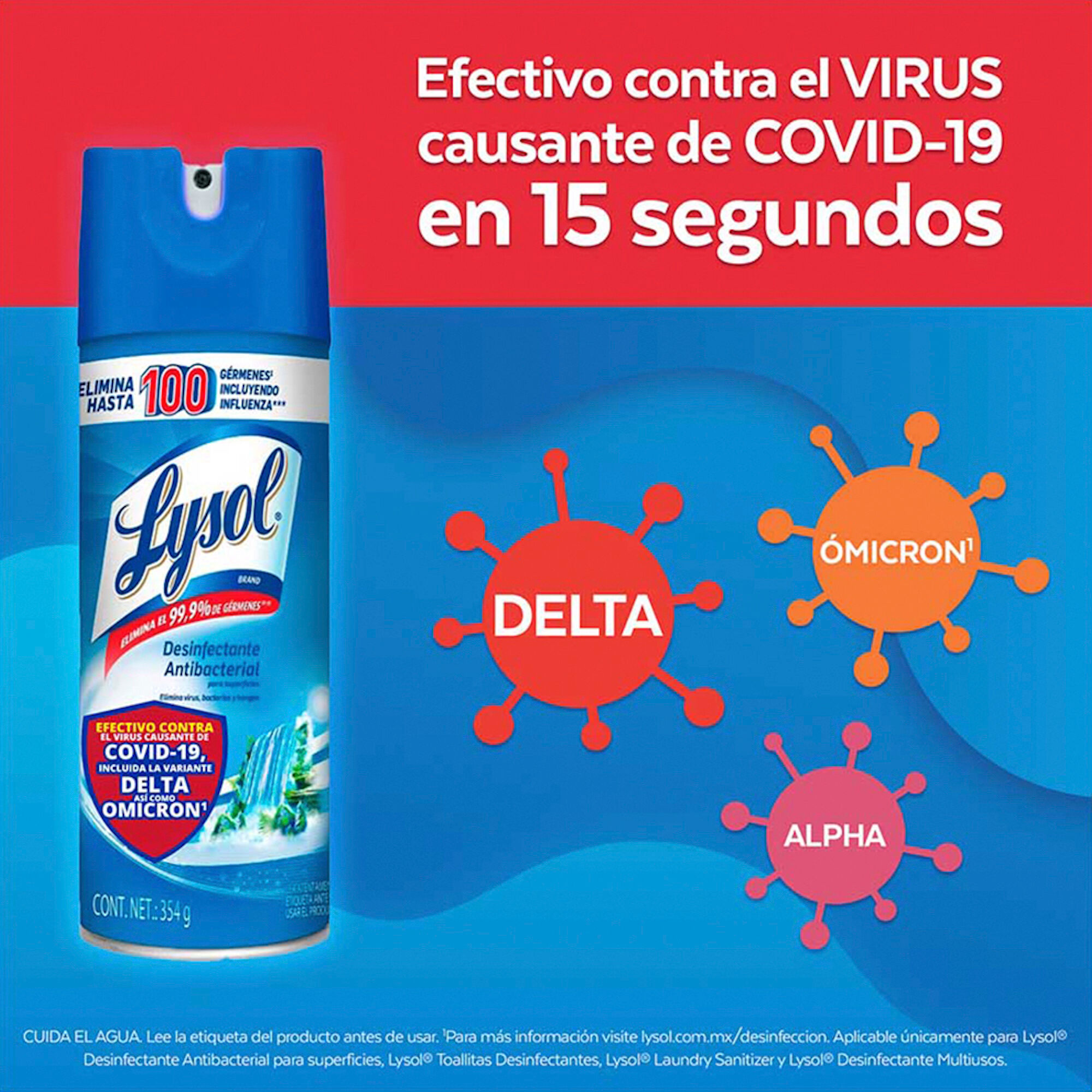 Desinfectante Aerosol Spring Wfll Lysol 12.0 Oz