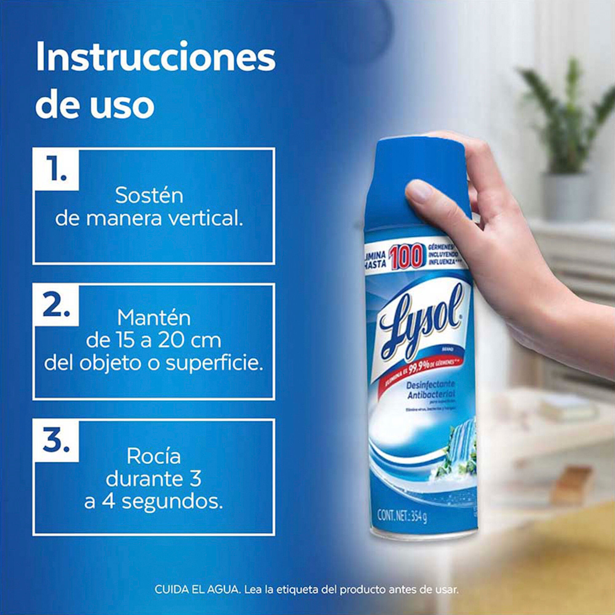 Desinfectante Aerosol Spring Wfll Lysol 12.0 Oz