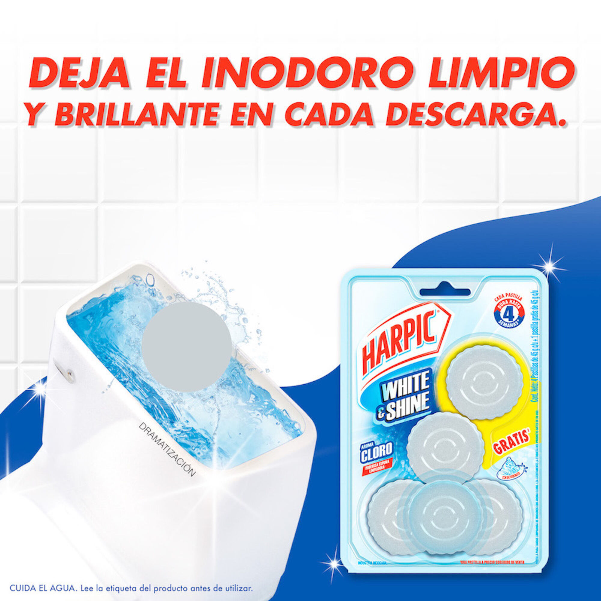 Pastilla Sanitaria White & Shine Harpic 5.0 Pza