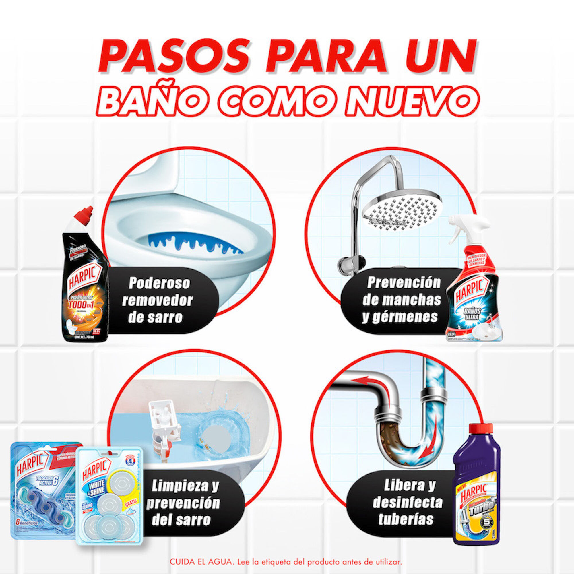 Pastilla Sanitaria White & Shine Harpic 5.0 Pza