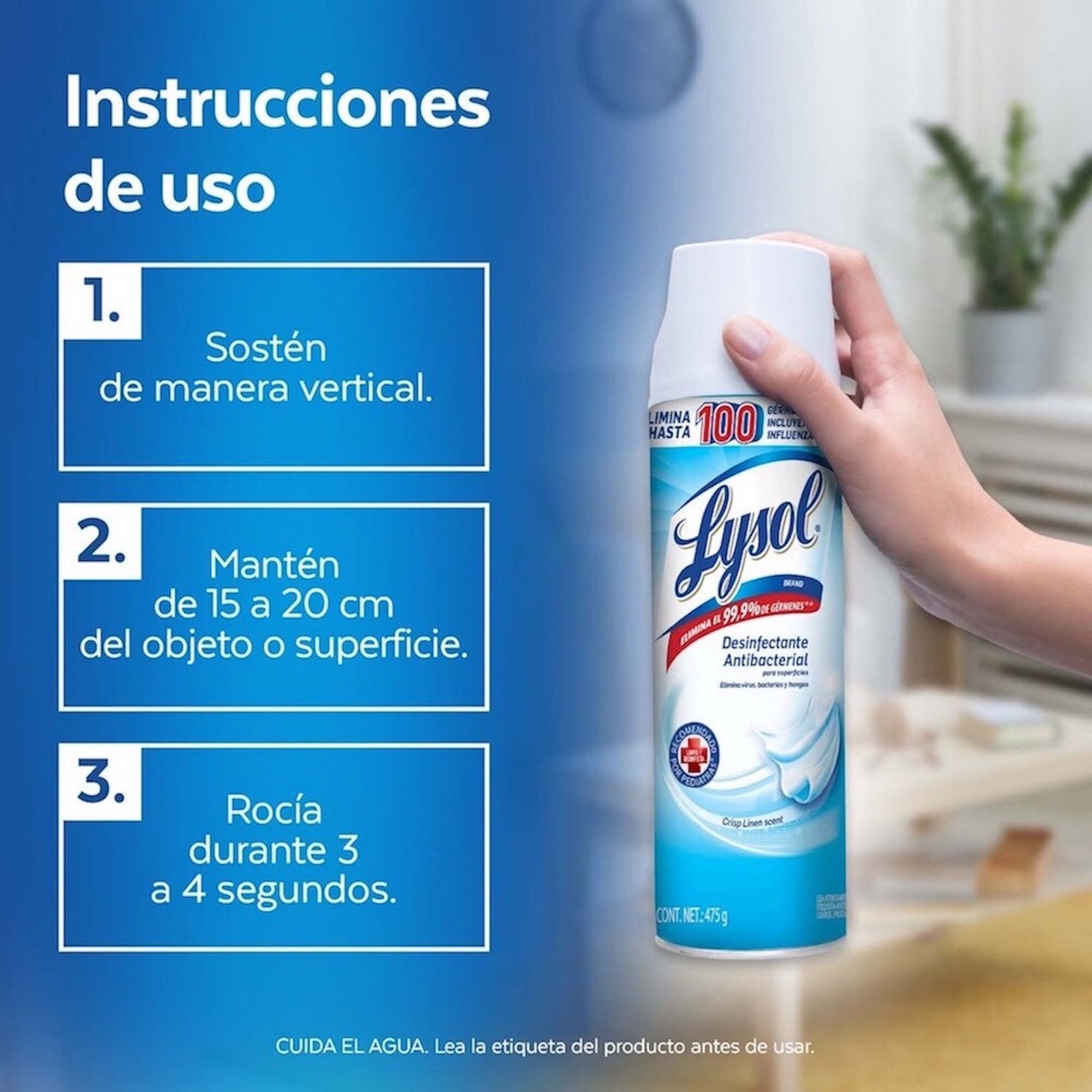 Desinfectante Aerosol Crisp Linen Lysol 475.0 Ml