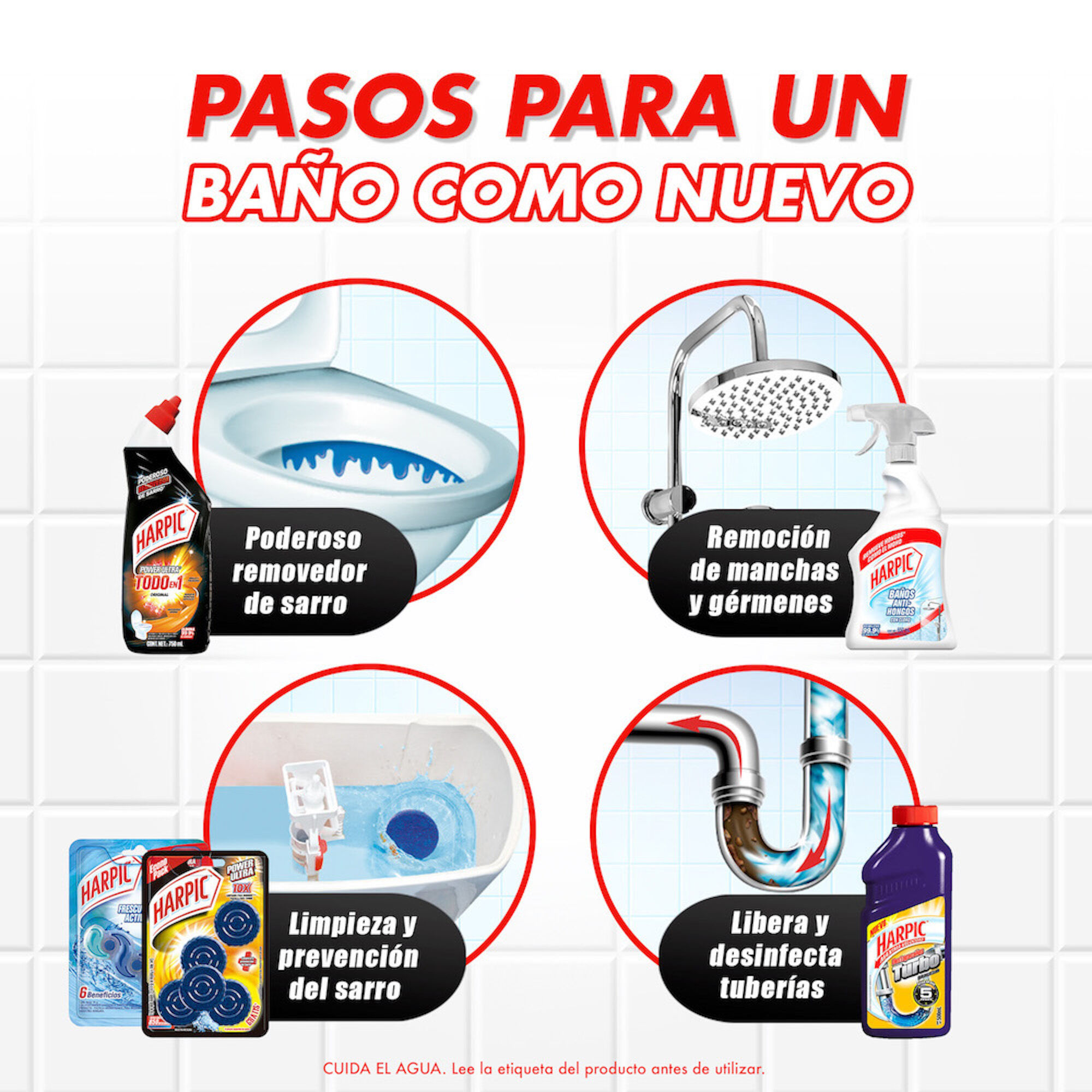 Limpiador Baño Anti Hongos Harpic 650.0 Ml