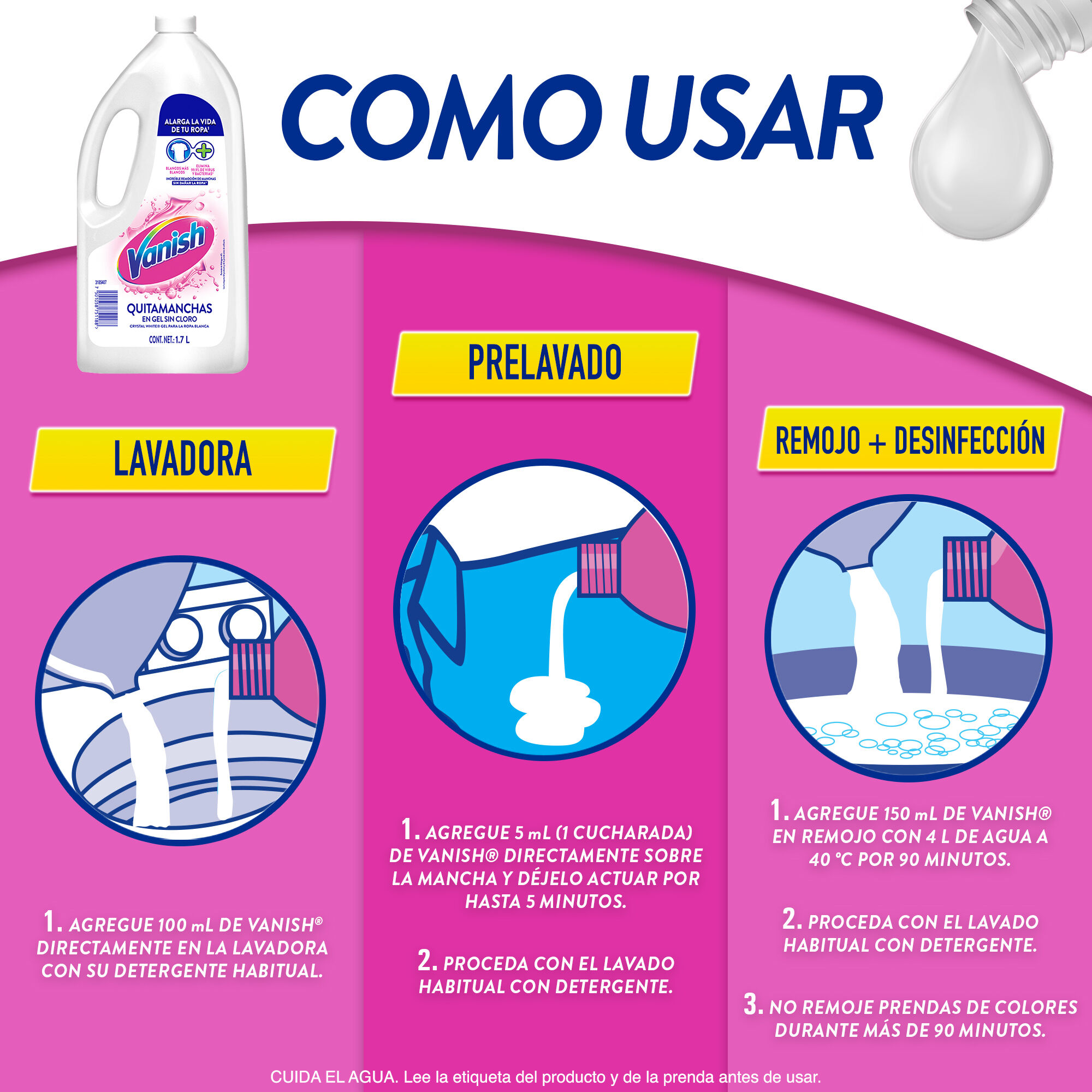 Quitamanchas Liq Bco Vanish 600 Ml