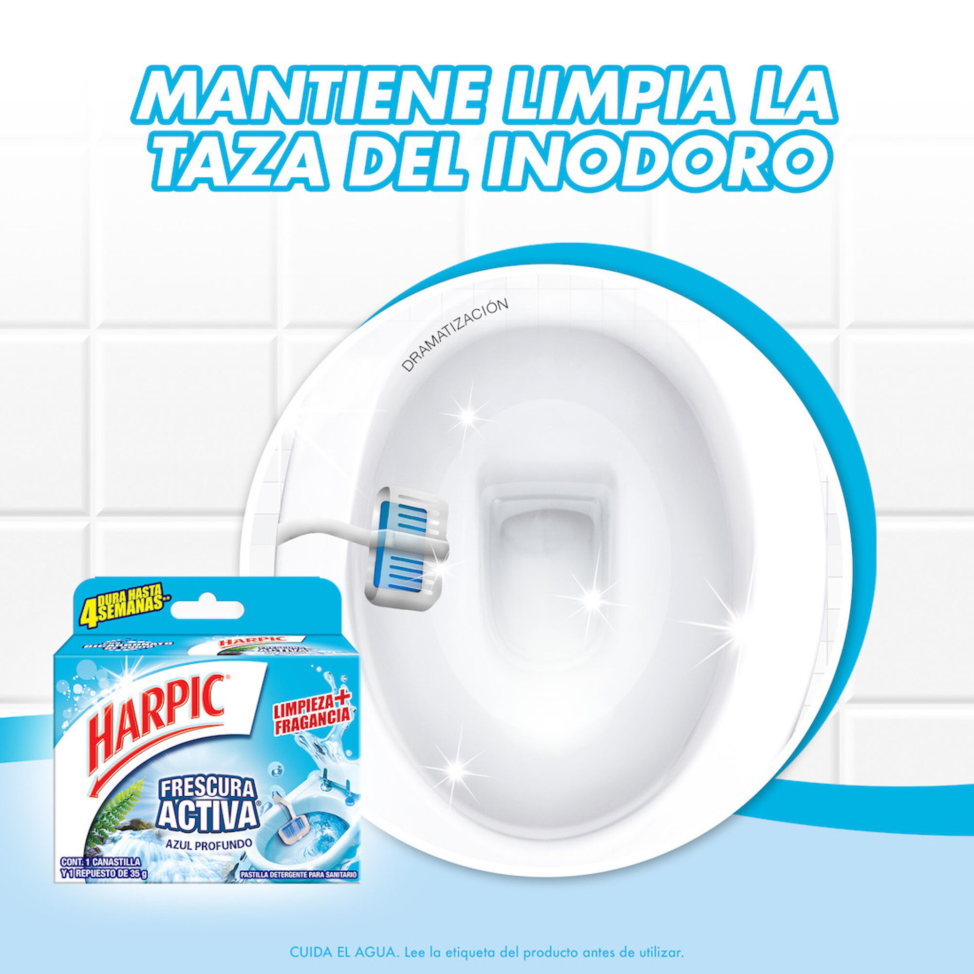 Pastilla Sanitaria Fresc Activa Azul Harpic 35.0 Gr