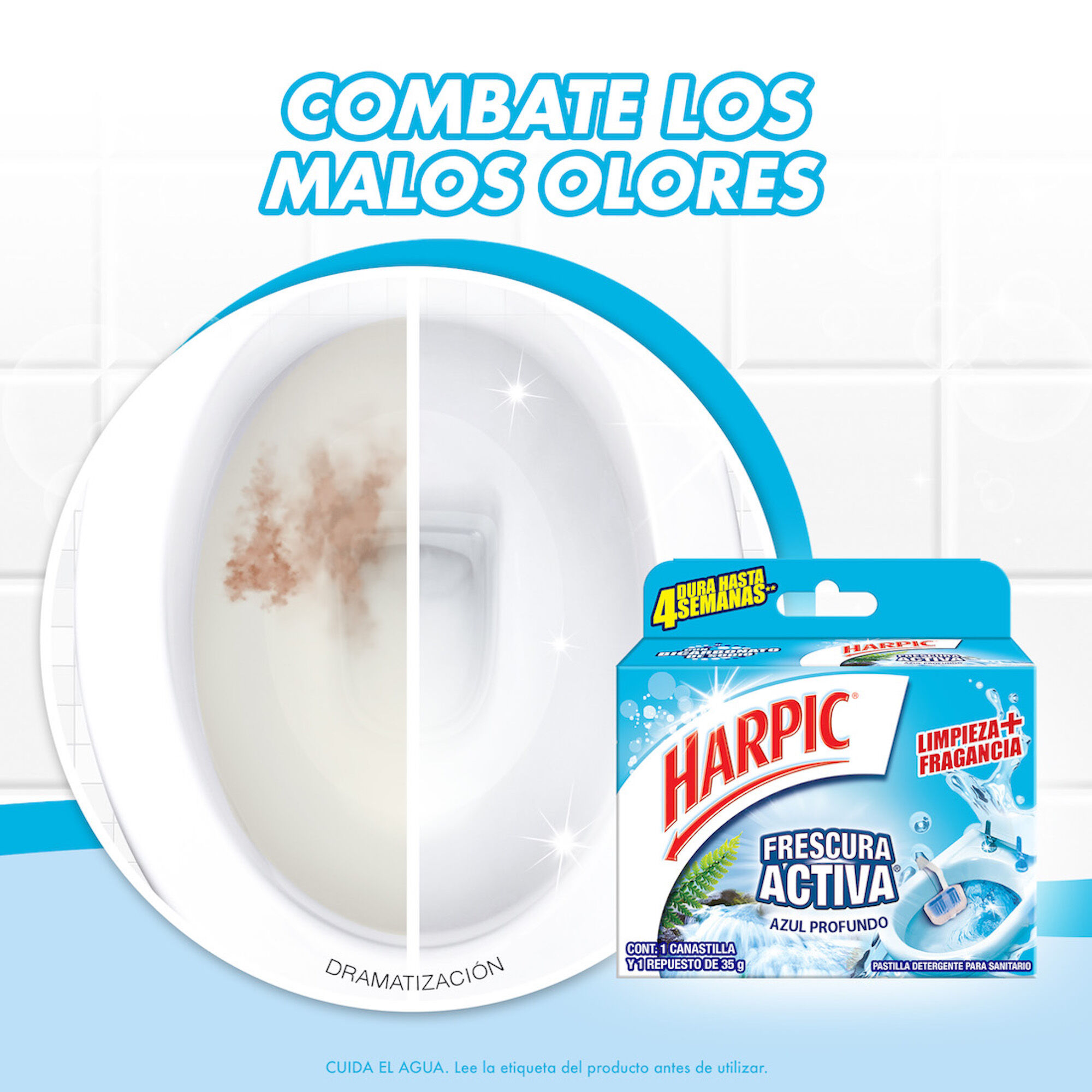 Pastilla Sanitaria Fresc Activa Azul Harpic 35.0 Gr