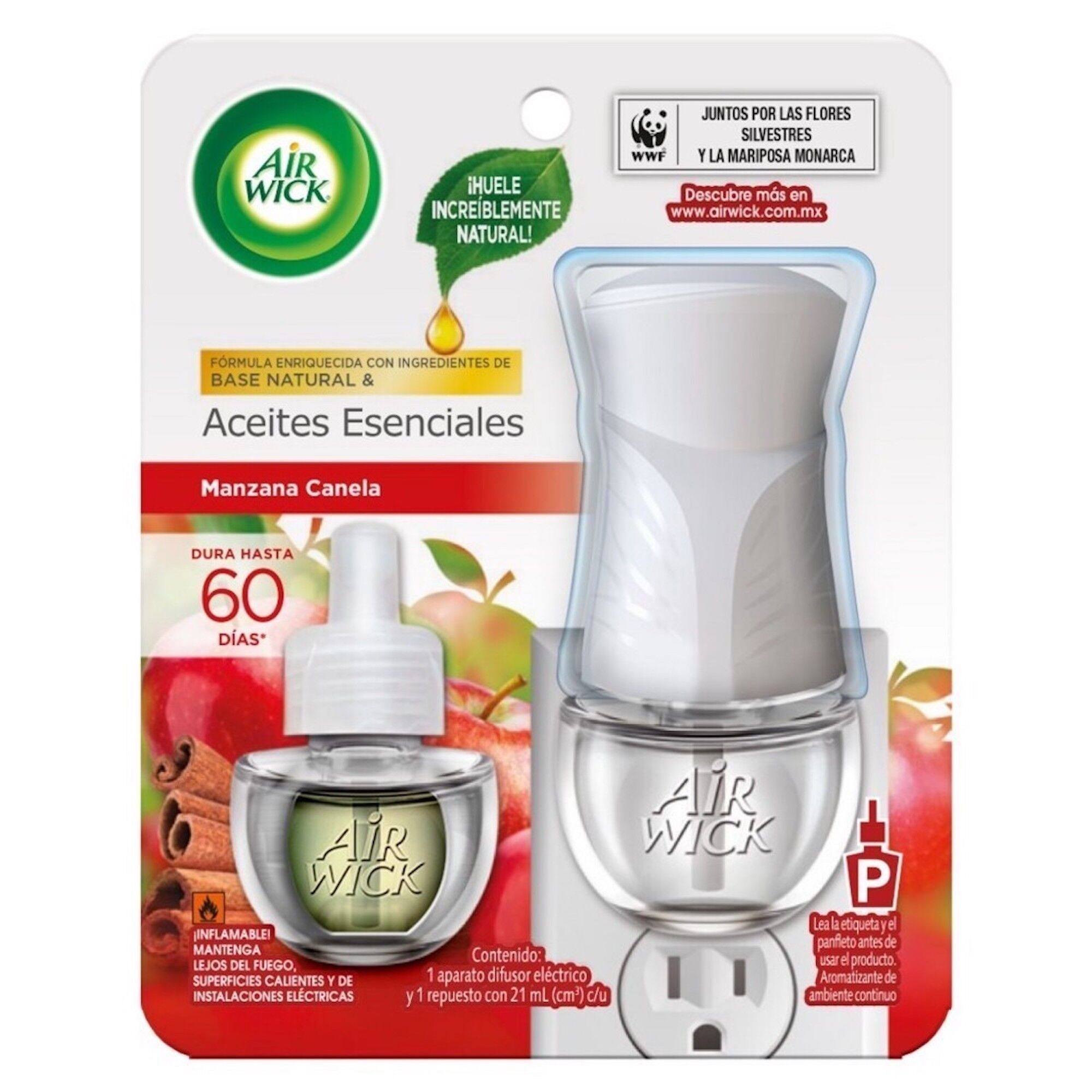 Aromatizante Electrico Manzana Canela Air Wick 21.0 Ml