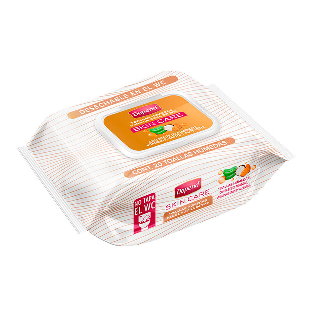 Toallas Humedas Skin Care Depend 20.0 Pza