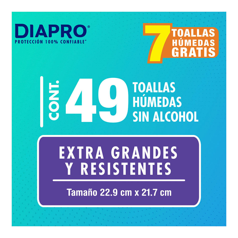 Toallas Humedas Manzanilla +7 Diapro 49.0 Pza