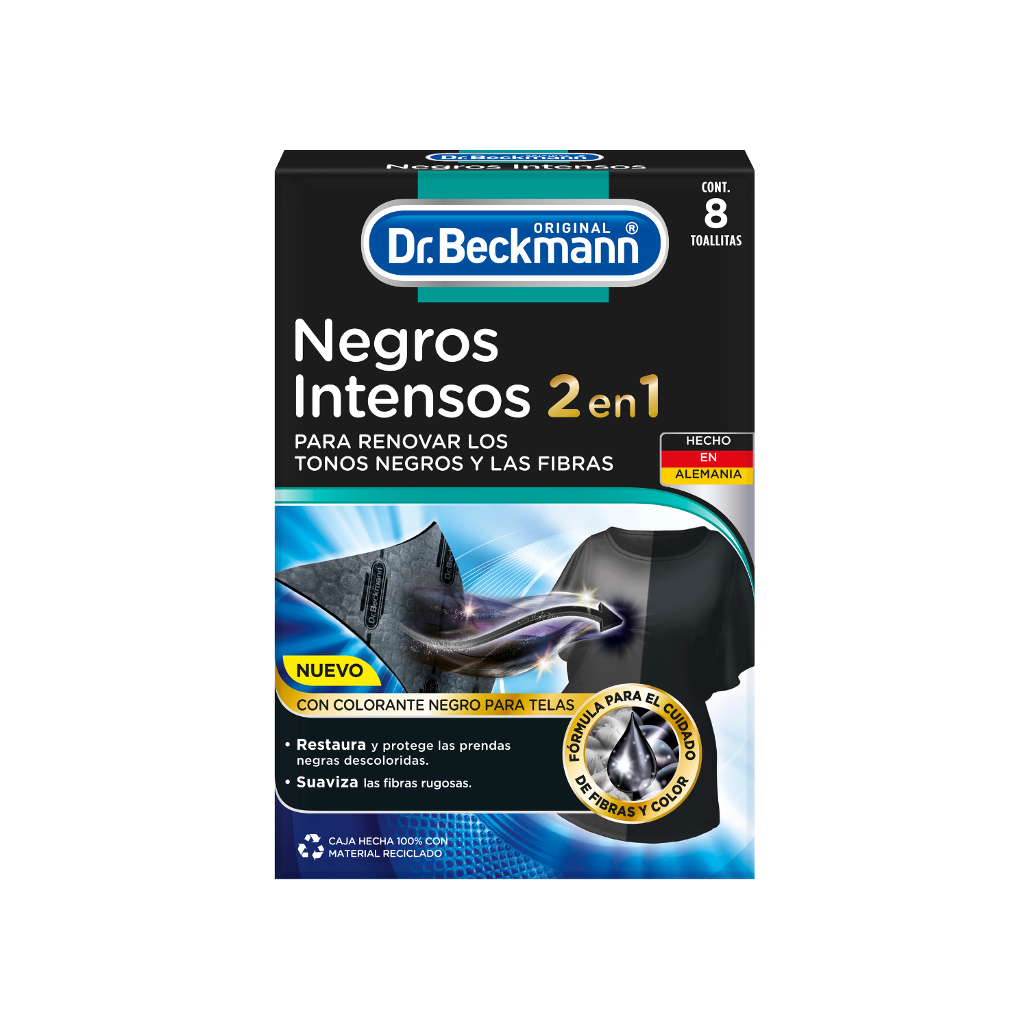 Toallas Lat Negros Intensos Dr Beckmann 8.0 Pza