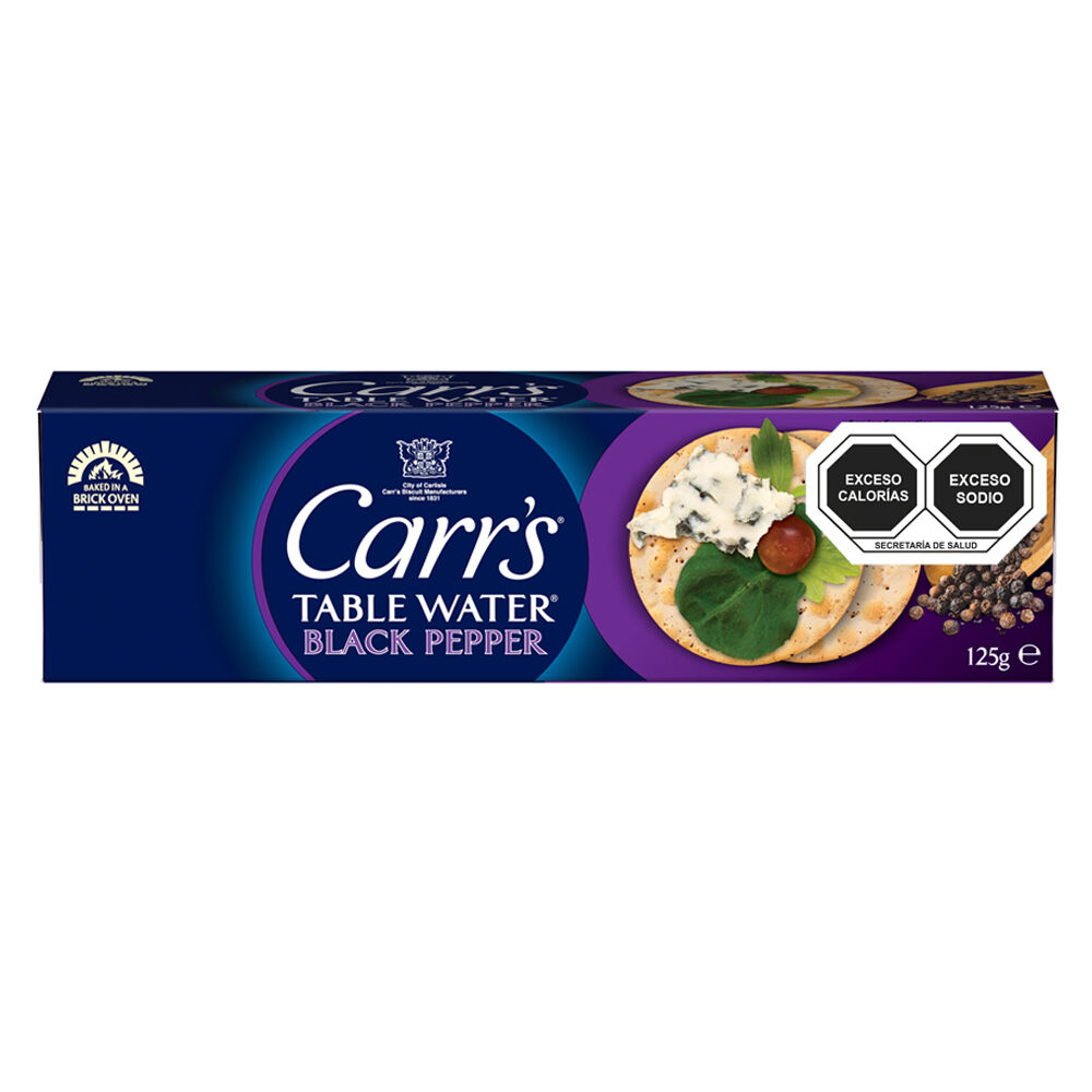 Galletas De Agua Pimienta Negra Carrs 125.0 Gr