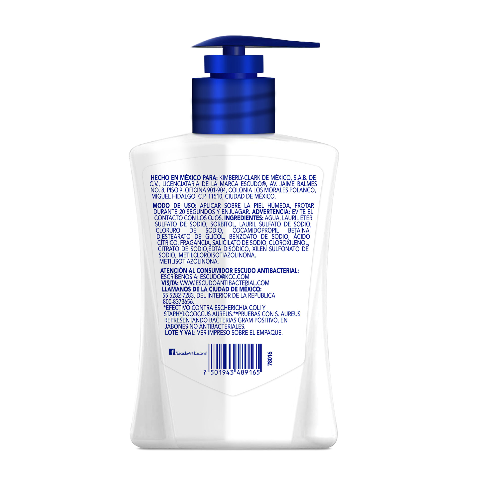 Jabon Liquido Para Manos Neutro Escudo 225.0 Ml
