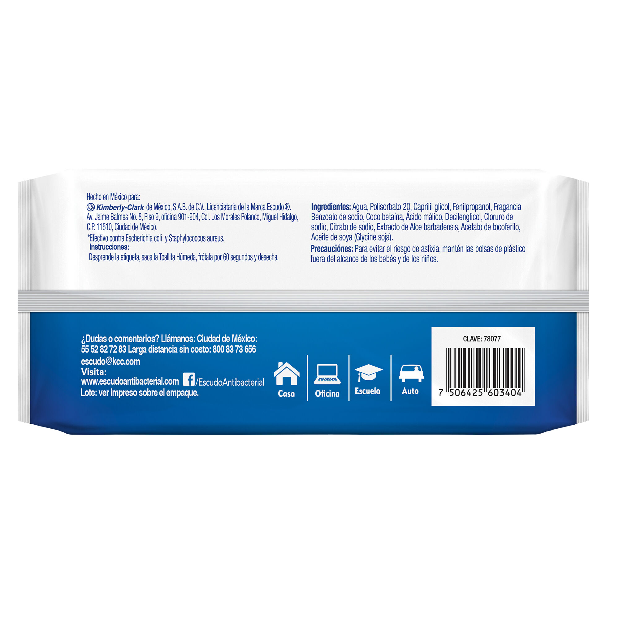 Wipes Escudo 50s Escudo 50.0 Pza