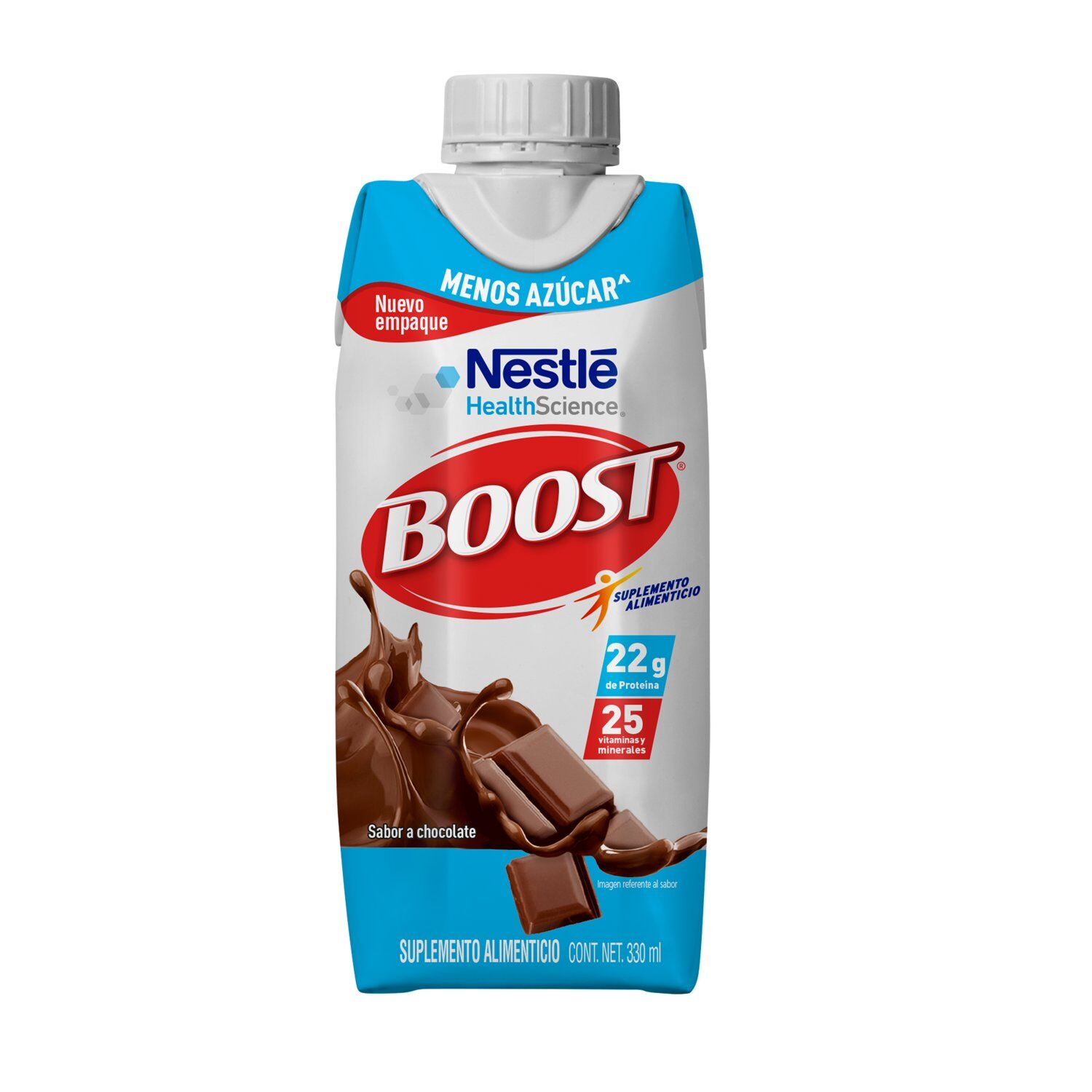 Supl Alimenticio Less Sugar Chocolate Boost 330.0 Ml