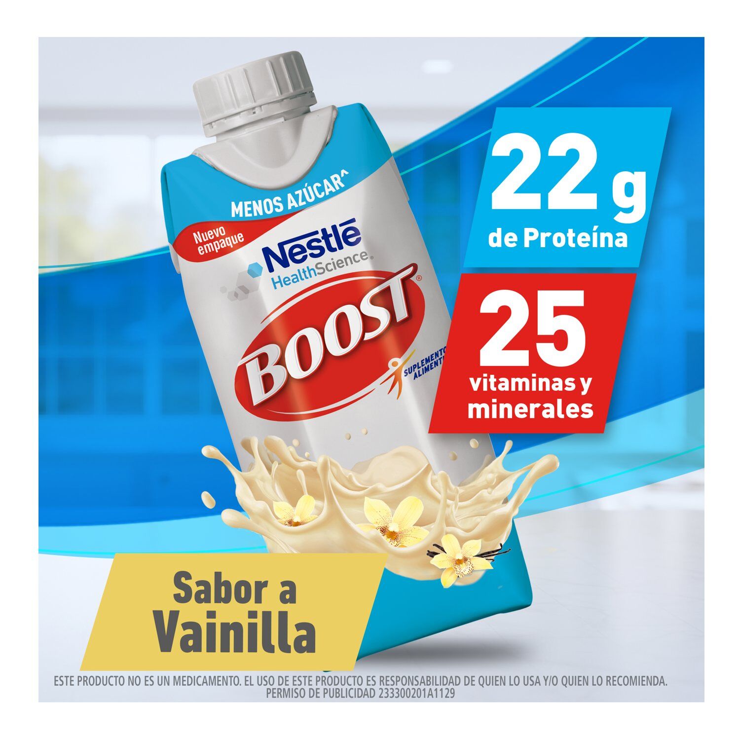 Supl Alimenticio Less Sugar Vainilla Boost 330.0 Ml