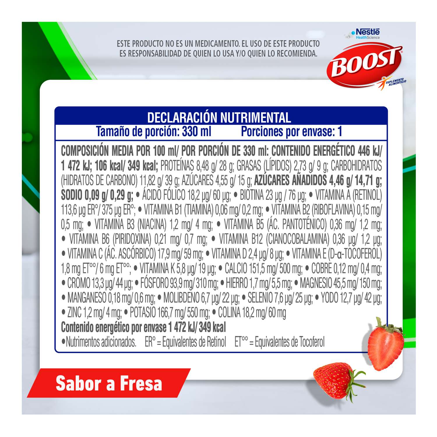 Boost High Protein Strawberry Boost 330.0 Ml