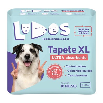 Tapete Xl Ultra Absorbente Ludos 18 Pza