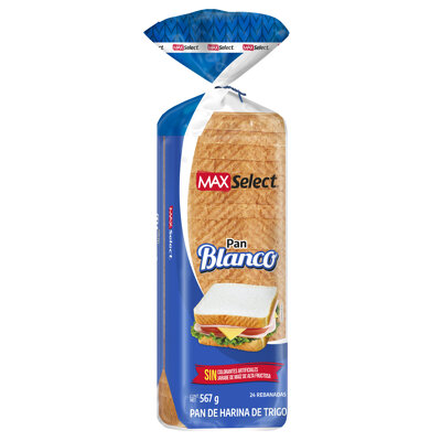 Pan De Barra Blanco Max Select 567 Gr