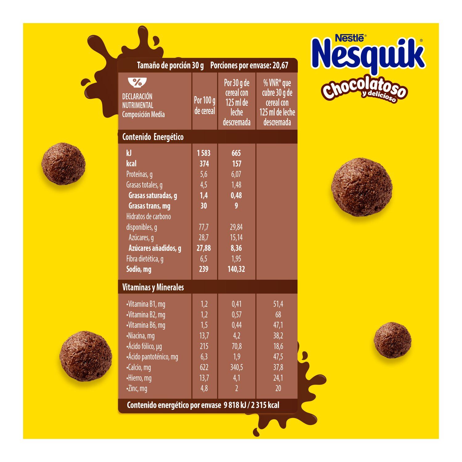 Cereal Nesquik Nestle 620.0 Gr