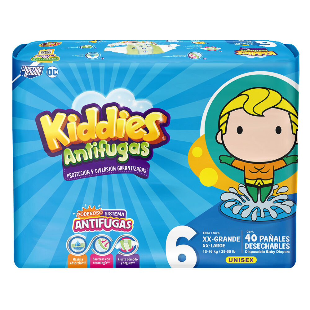 Pañal P Bebe T 6 Antifugas Kiddies 40 0 Pza