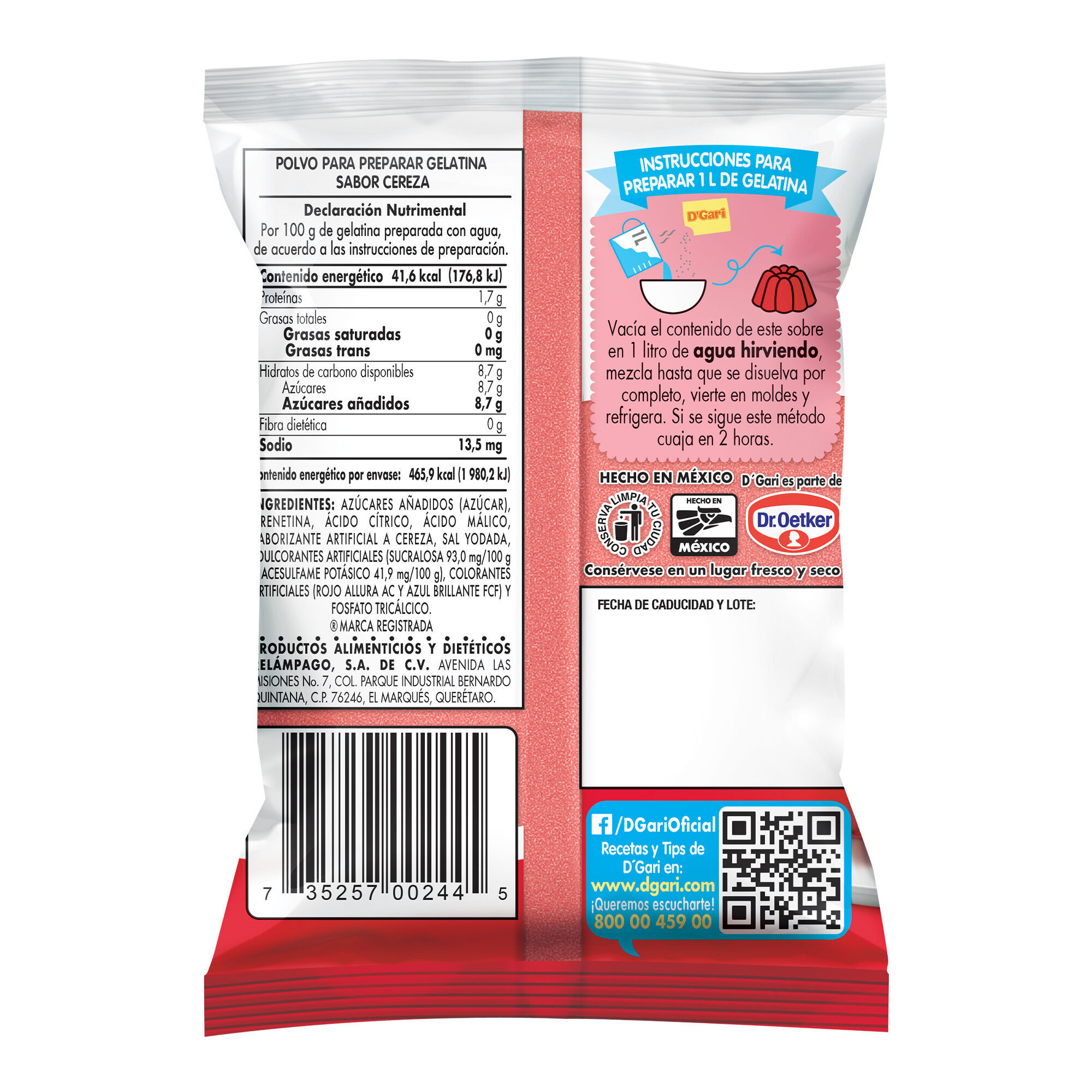 Gelatina Cereza Dgari 120.0 Gr