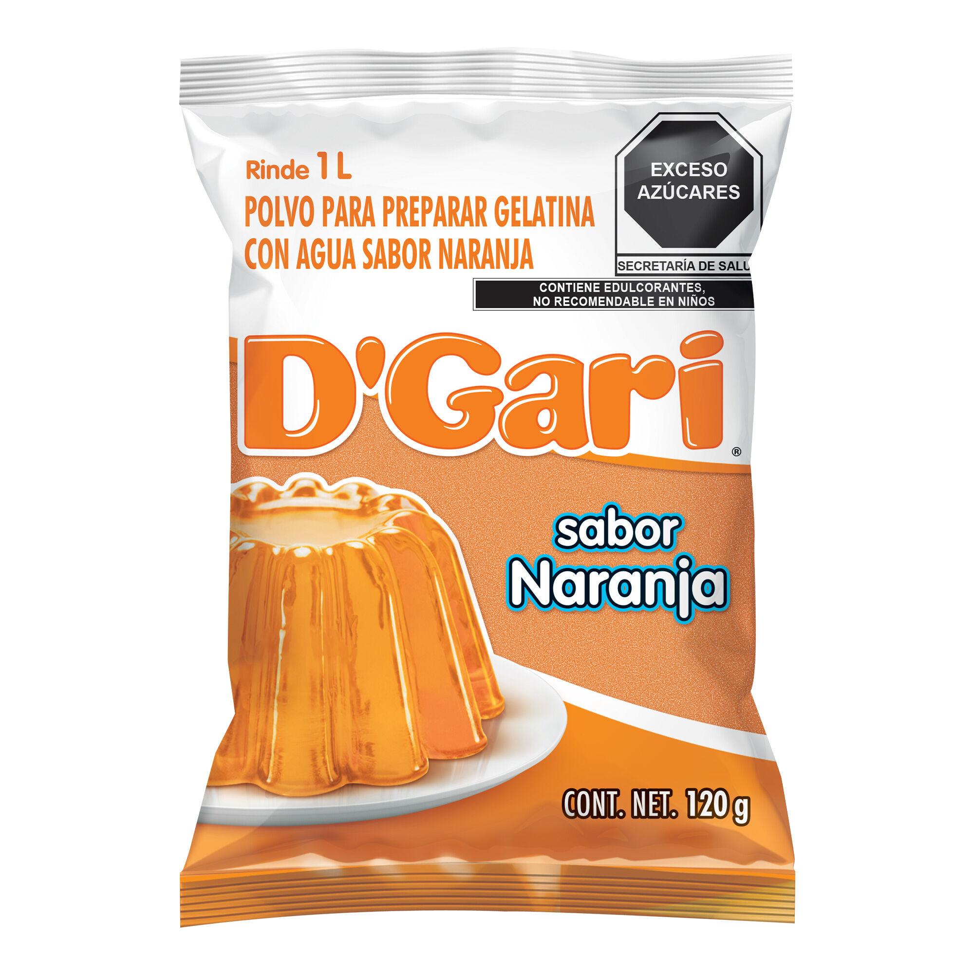 Gelatina Naranja Dgari 120.0 Gr