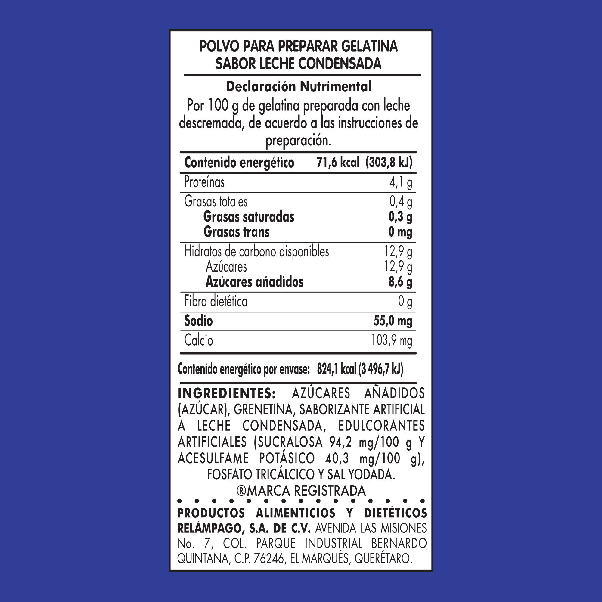 Gelatina Leche Condensada Dgari 120.0 Gr