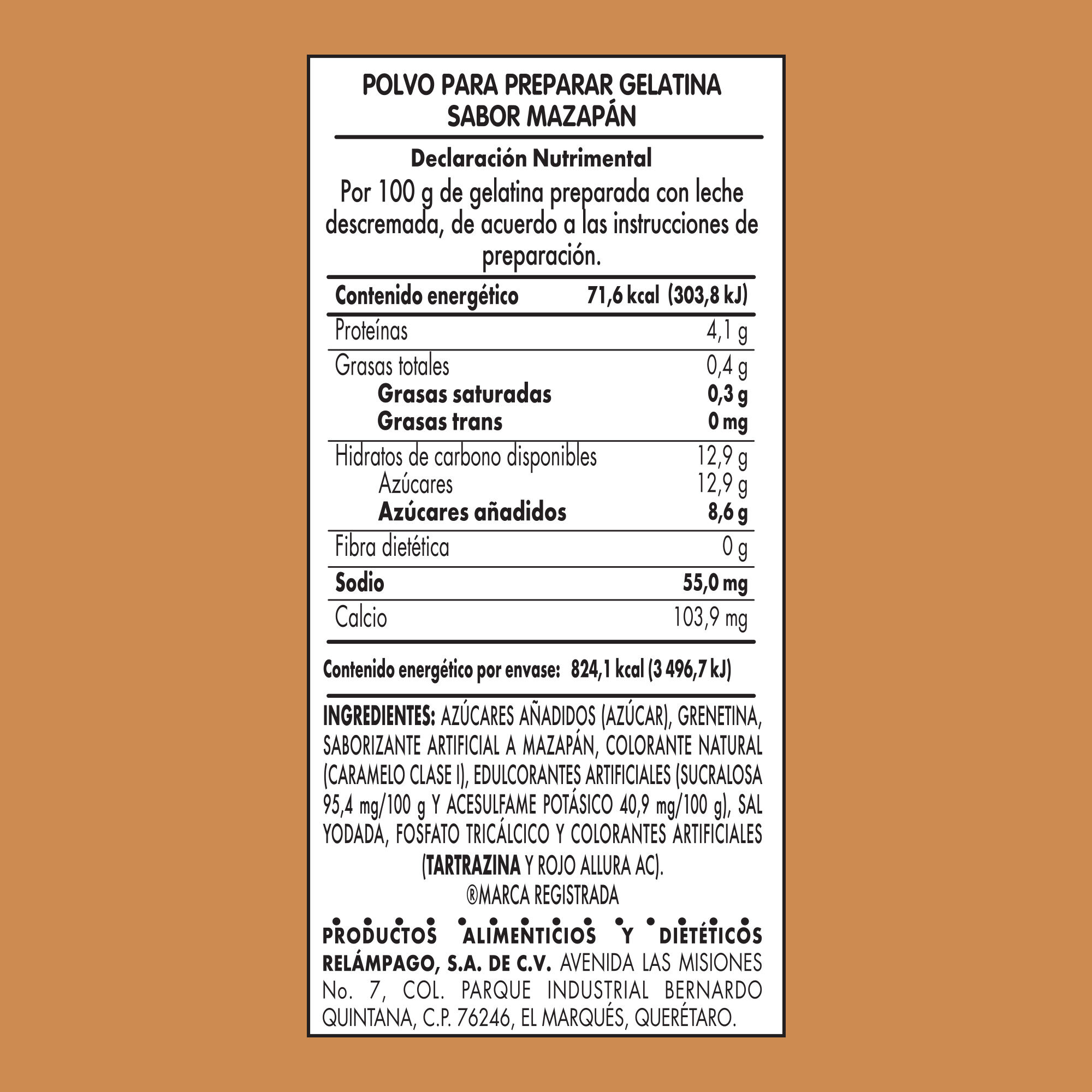 Gelatina Mazapan Dgari 120.0 Gr