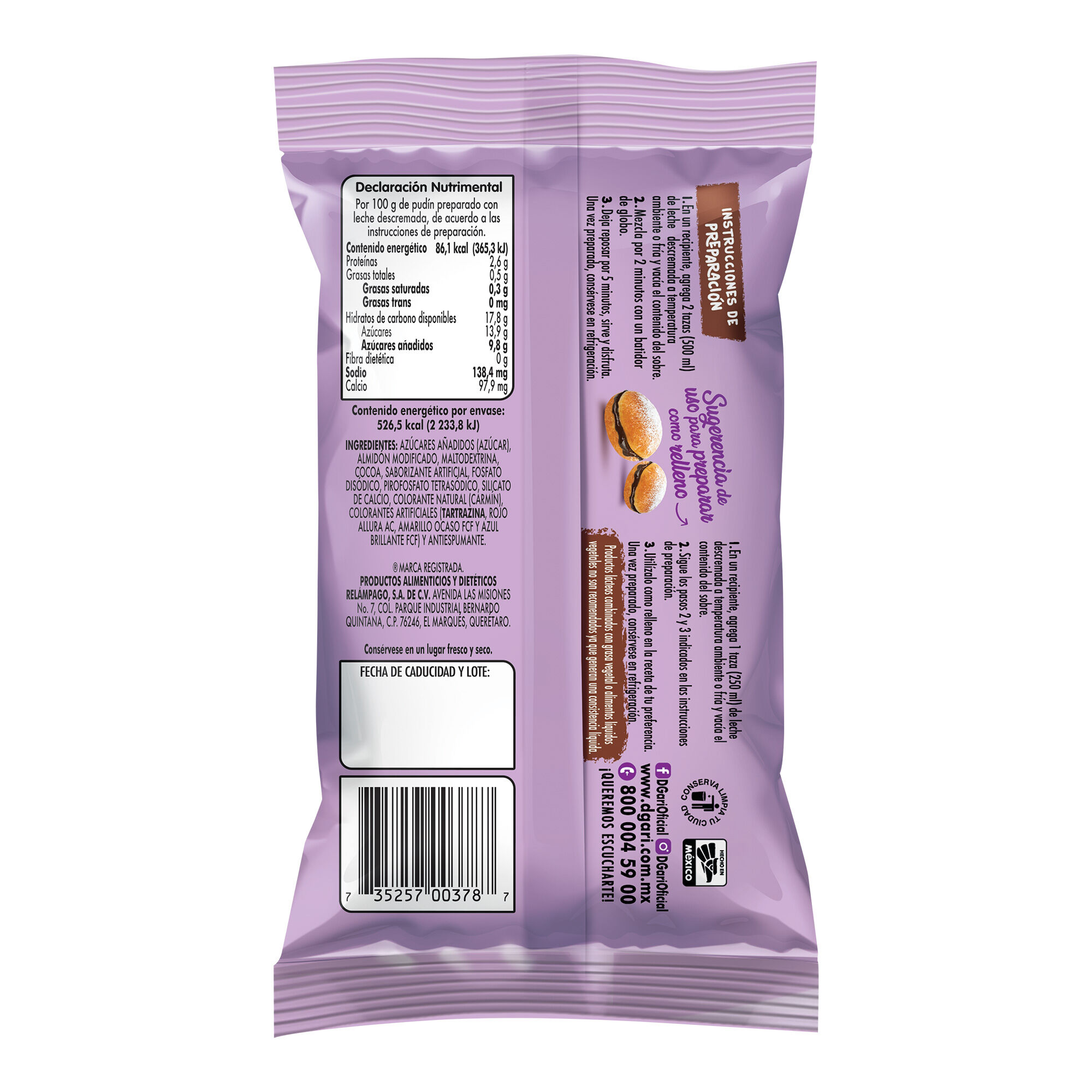 Pudin De Chocolate Dgari 96.0 Gr
