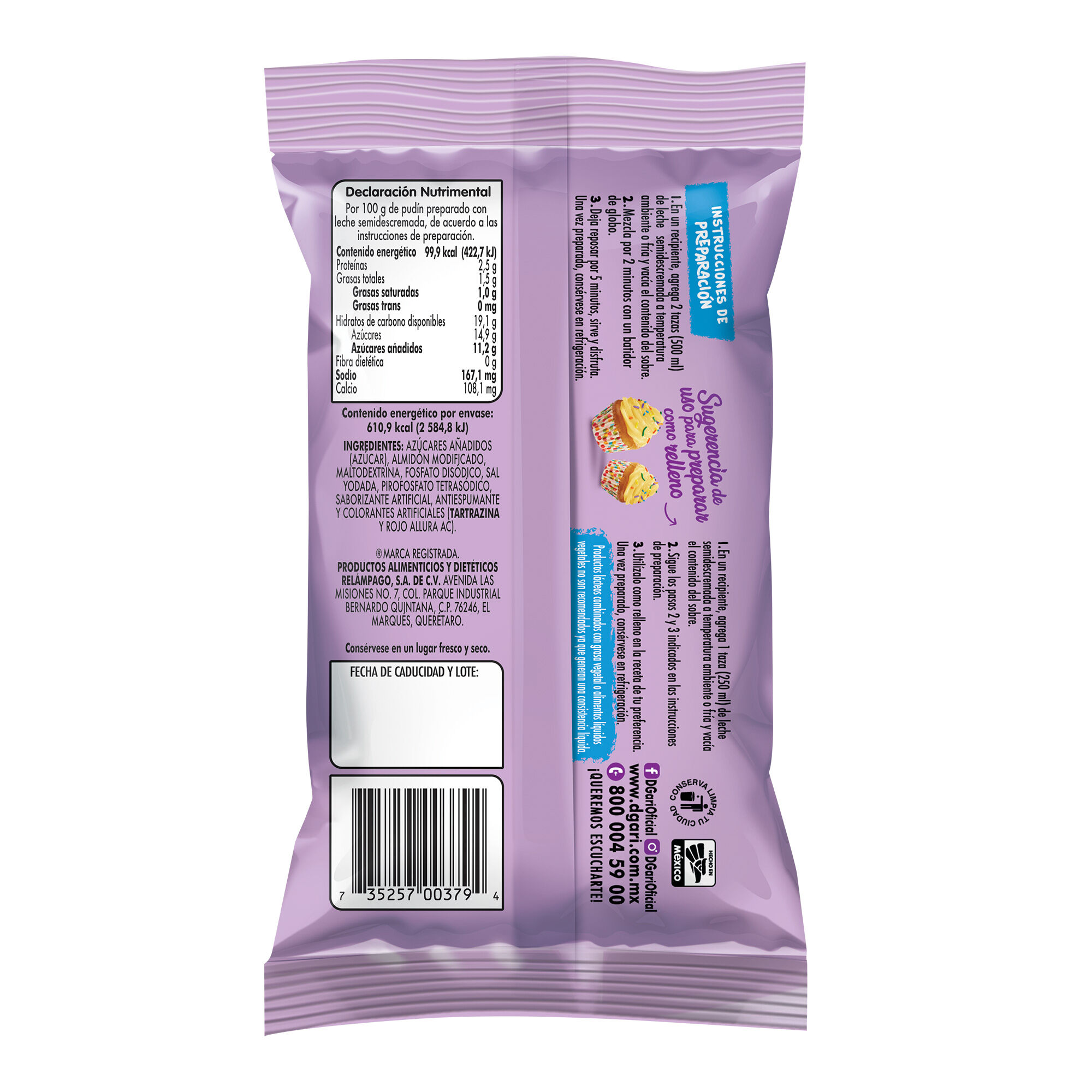 Pudin De Vainilla Dgari 96.0 Gr