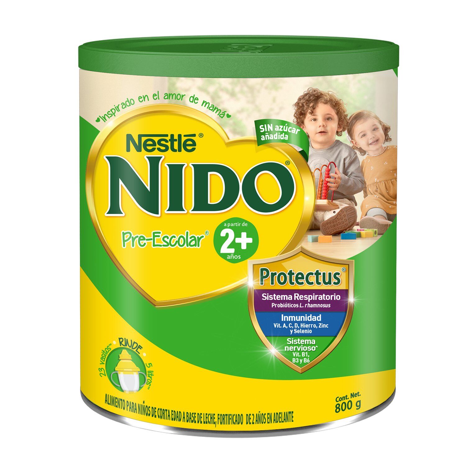 Leche Polvo Pre Escolar 2+ Nido 800.0 Gr