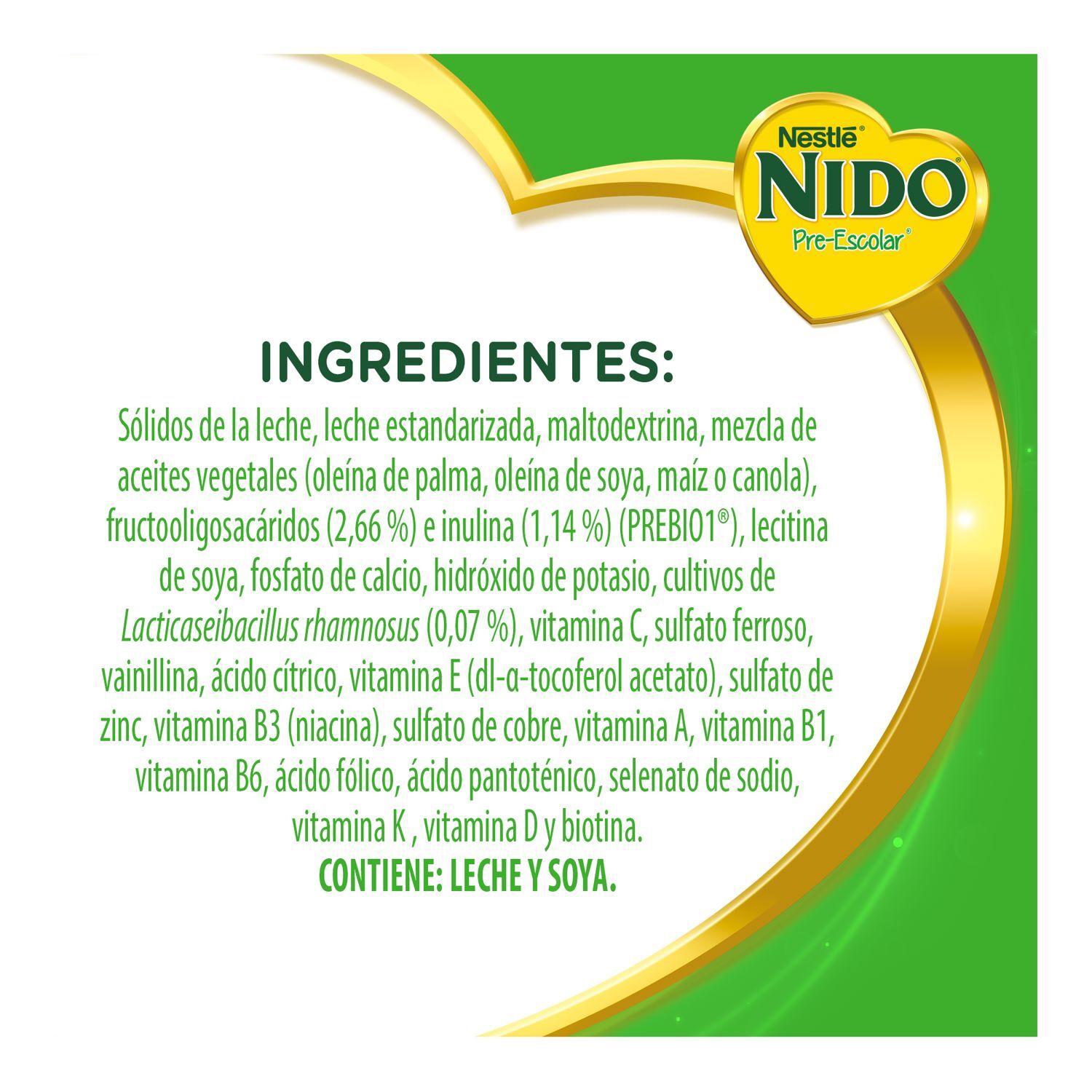 Leche Polvo Pre Escolar 2+ Nido 800.0 Gr