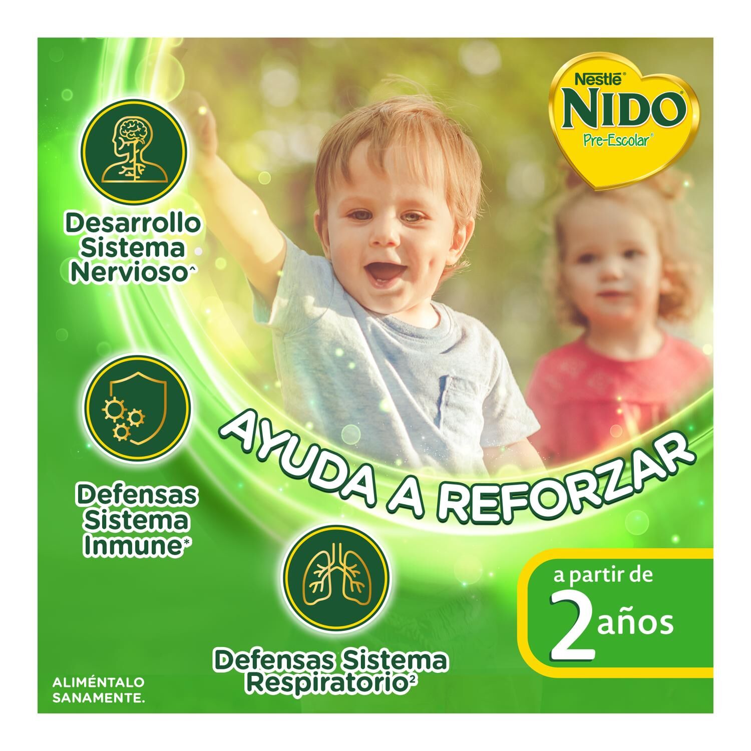Leche Polvo Pre Escolar 2+ Nido 800.0 Gr