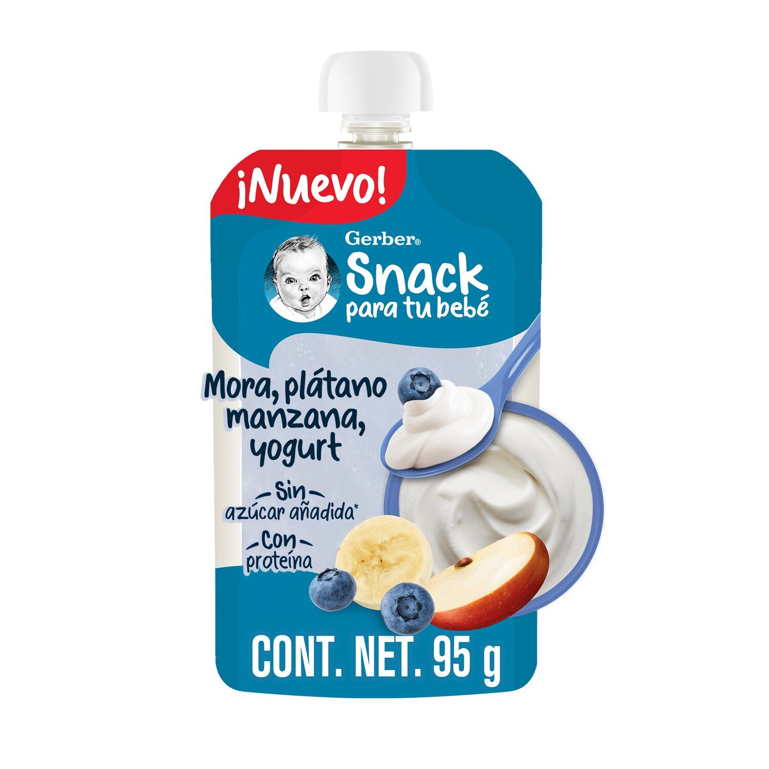 Junior Pouch Yogurt Mora Azul Gerber 96.0 Gr