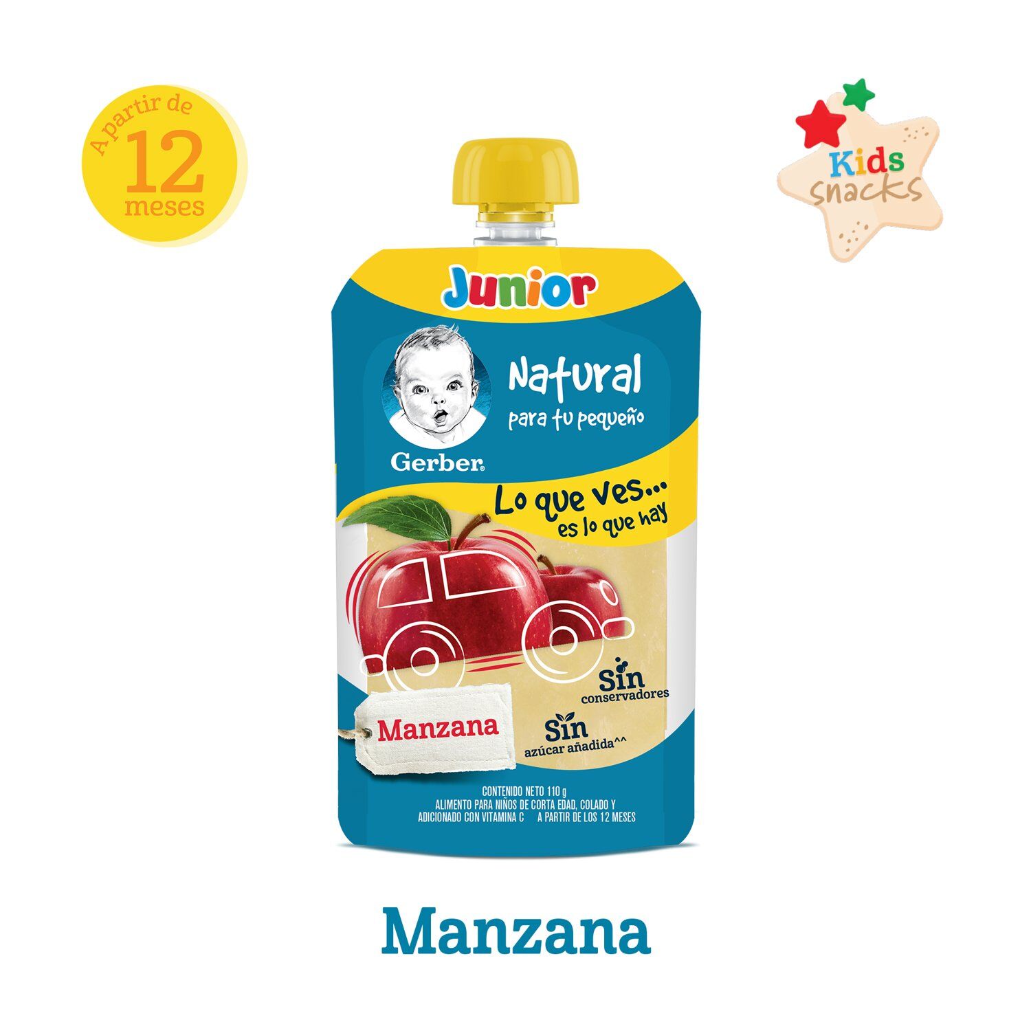 Pouch Junior Manzana Gerber 118.0 Gr