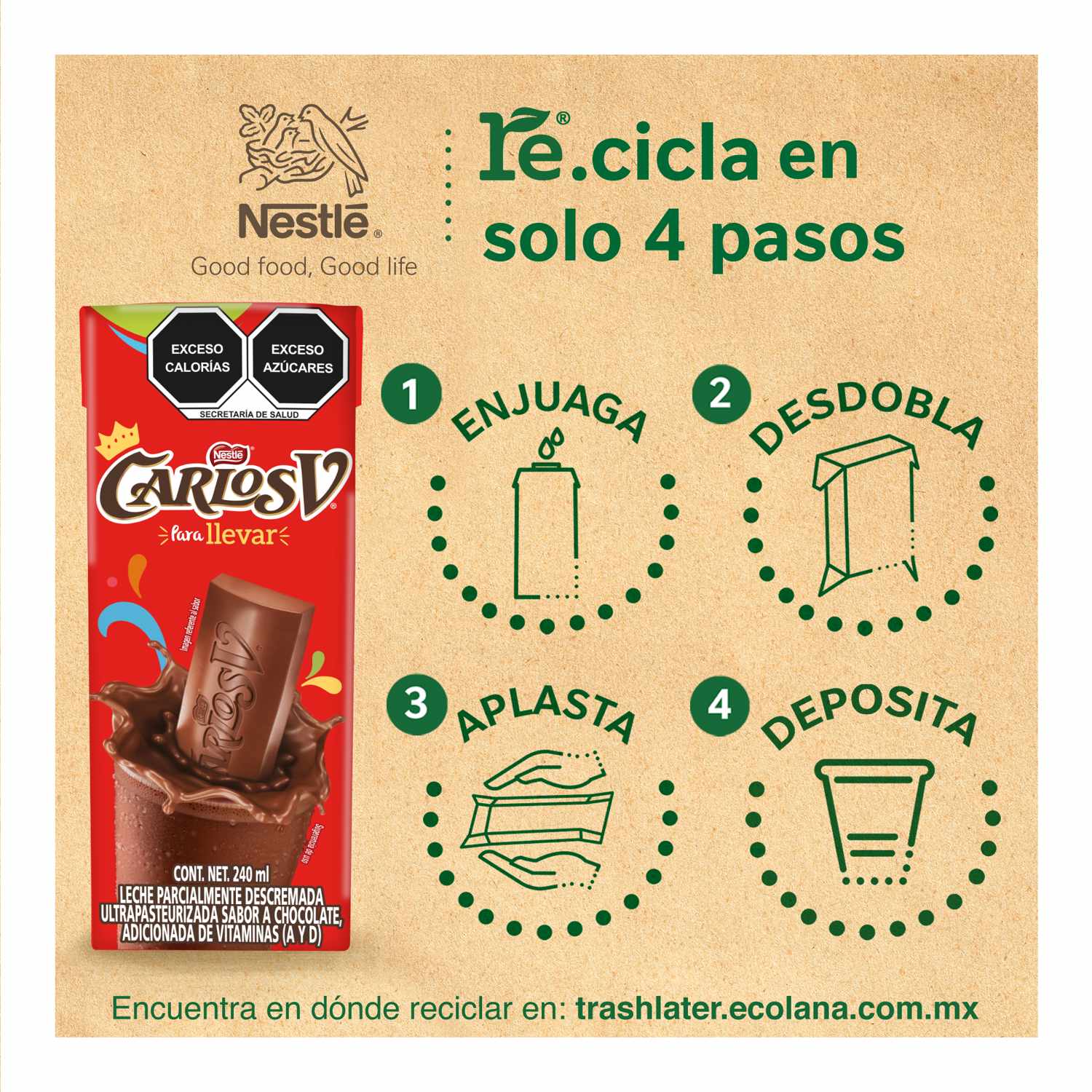 Bebida Chocolate Carlos V 240.0 Ml